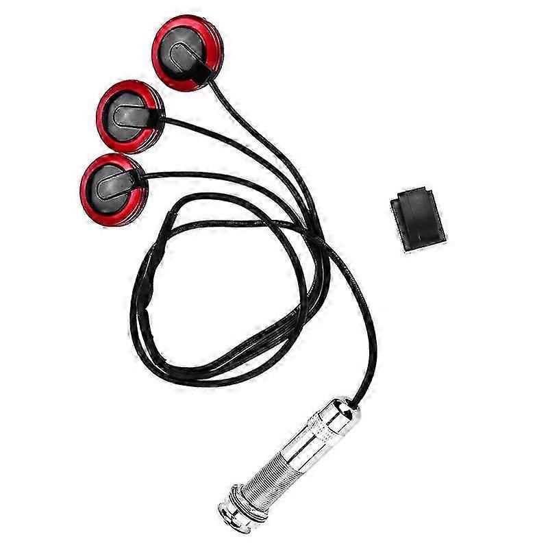 Self adhesive Piezo Transducer Microphone Pickup with Endpin Jack for Guitar Ukulele Violin 2025