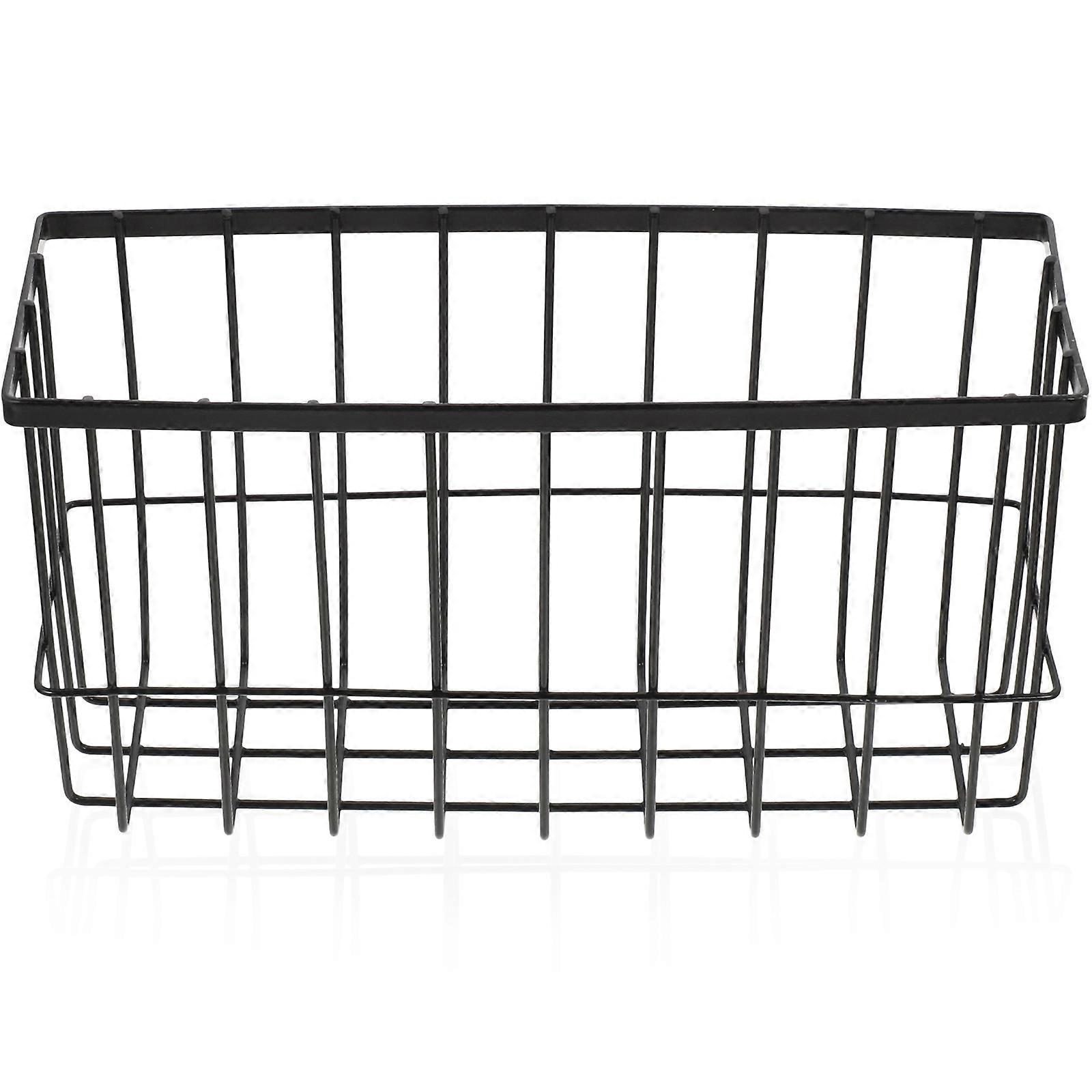 Black Wall Mount Organizer Hanging Basket for Home Use Strong and Carbon Steel 7.87 Inches