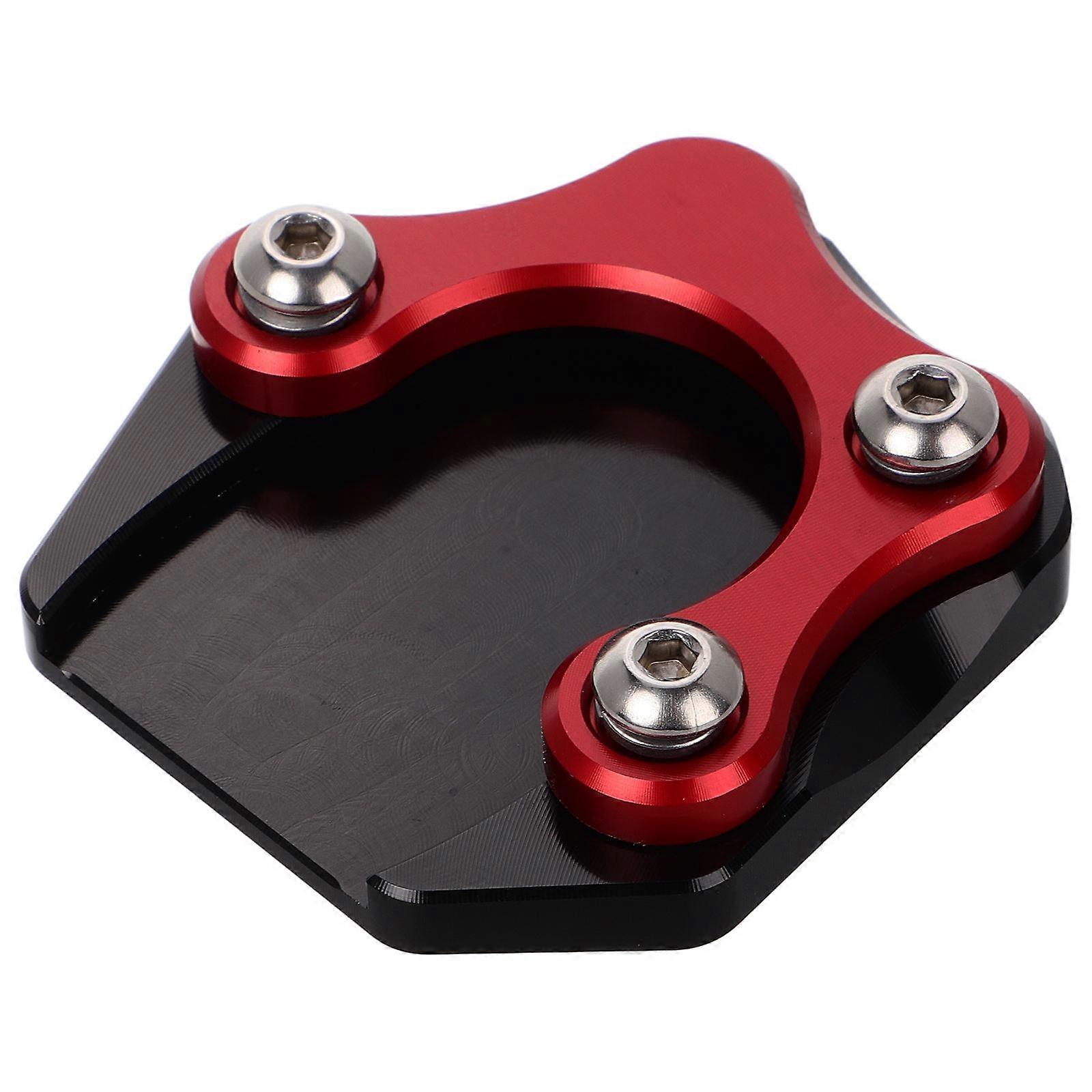 Motorcycle Kickstand Extender Foot Side Stand Extension Pad Support Plate 1 Set Enlarged Foot Red
