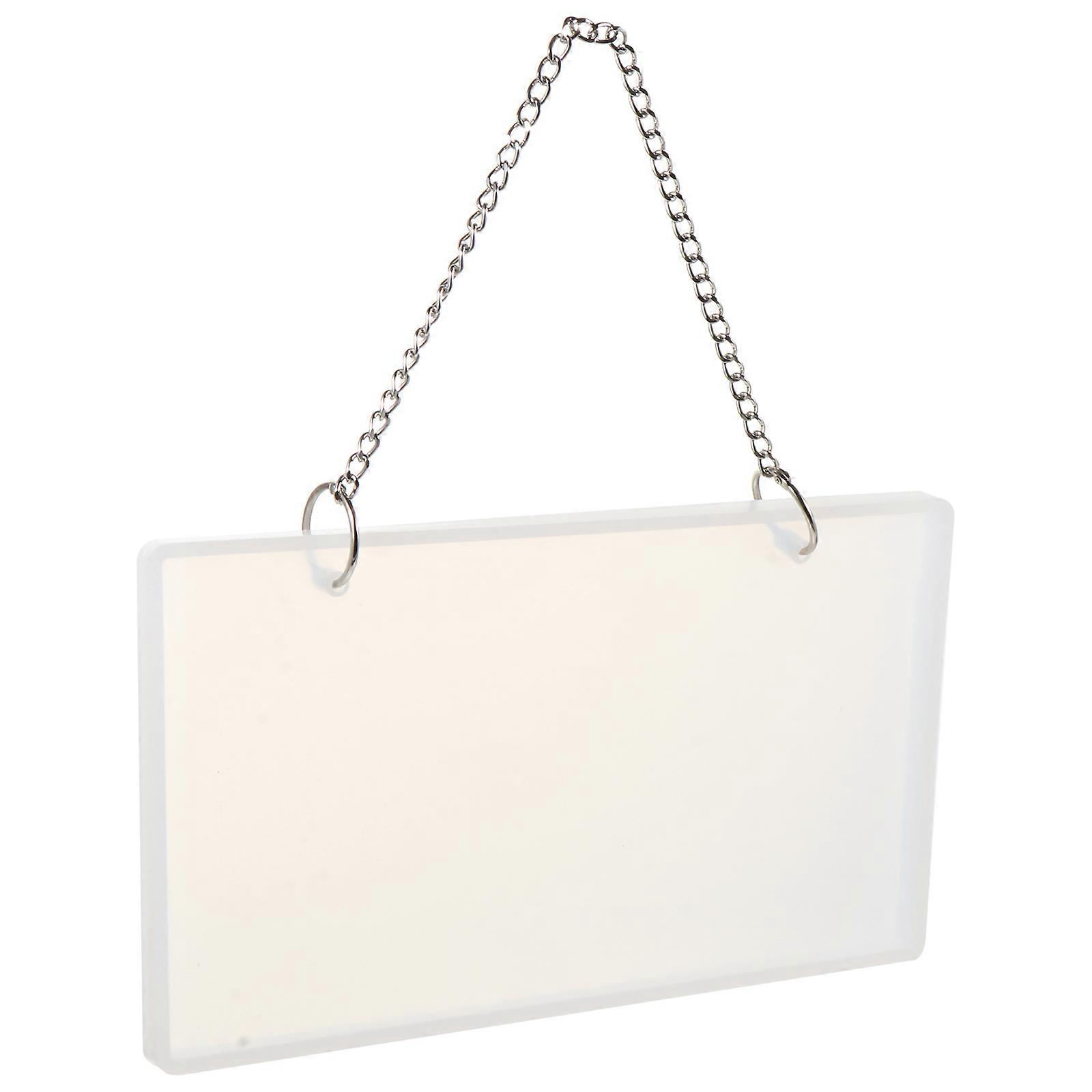 Silicone Mould Set for DIY Epoxy Resin Art Crafts – Square Door Sign Mold with Chain, Translucent, for Tags and Ornaments