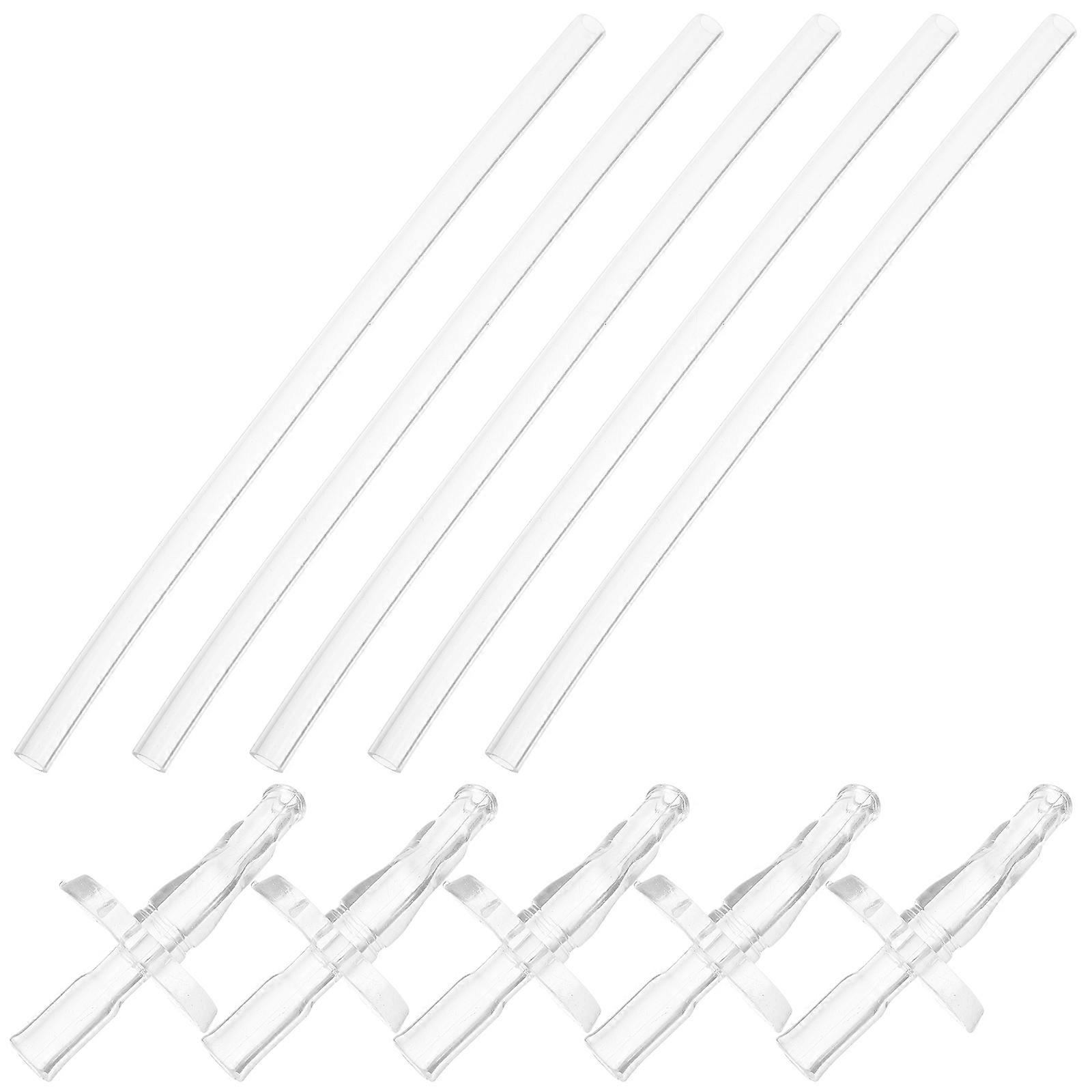 5 Sets Reusable Silicone Drinking Straws with Soft Connectors & Smooth Nozzles for Water Cups, Insulated Tumblers, and Camping Bottles – Easy to