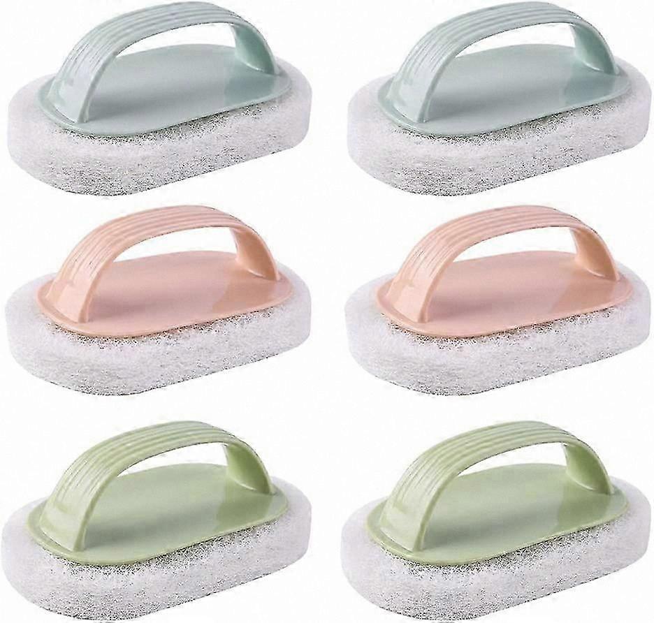 6-Pack Cleaning Brushes with Handles for Household Use