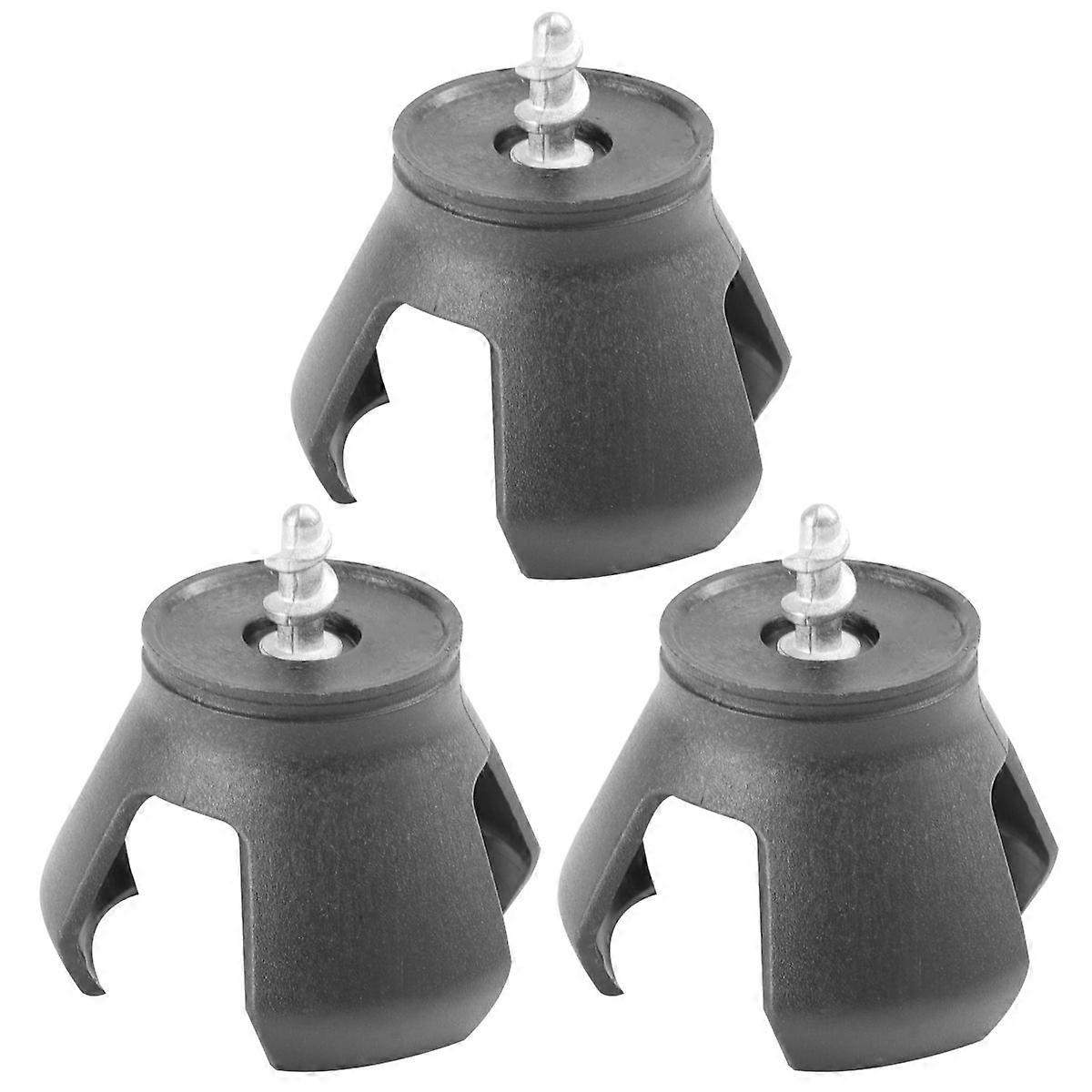 3 Pcs 3 Prong Ball Picker Practical Scooping Ball Picking Tool Gripper Claw Clipping Tool Grabber Accessory (Black)