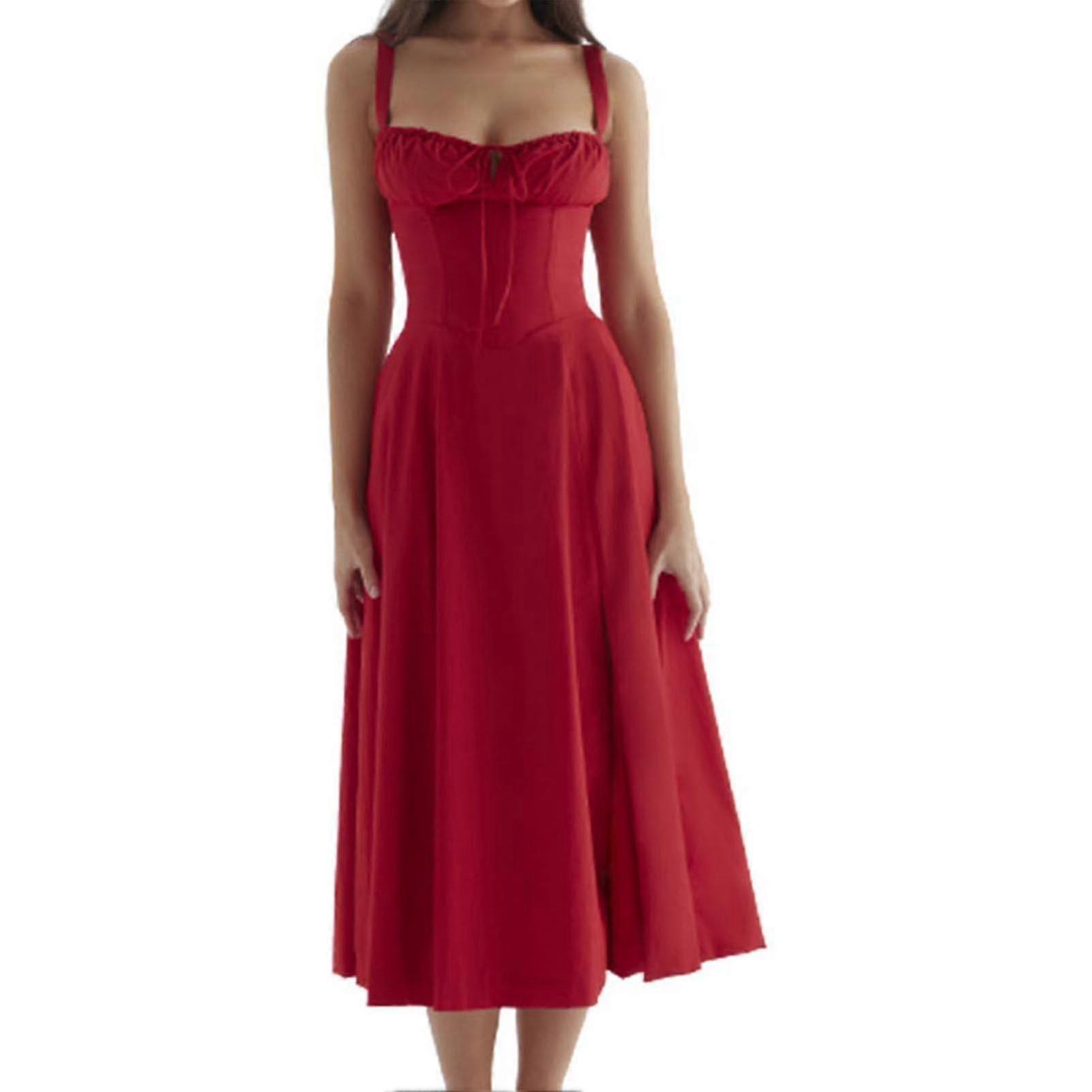 Lightweight sundress for women with lace and drawstring