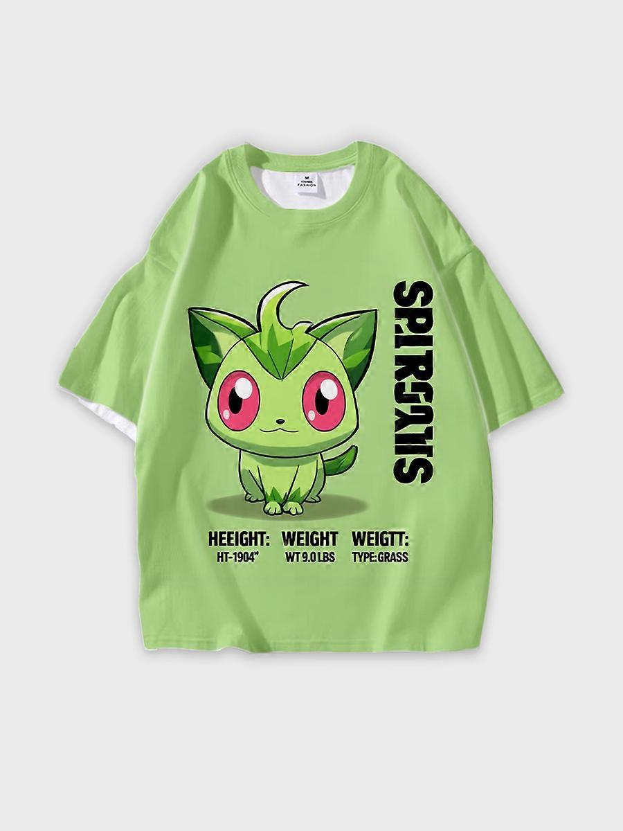 T-shirt round neck Cartoon Pattern loose short sleeve E1549