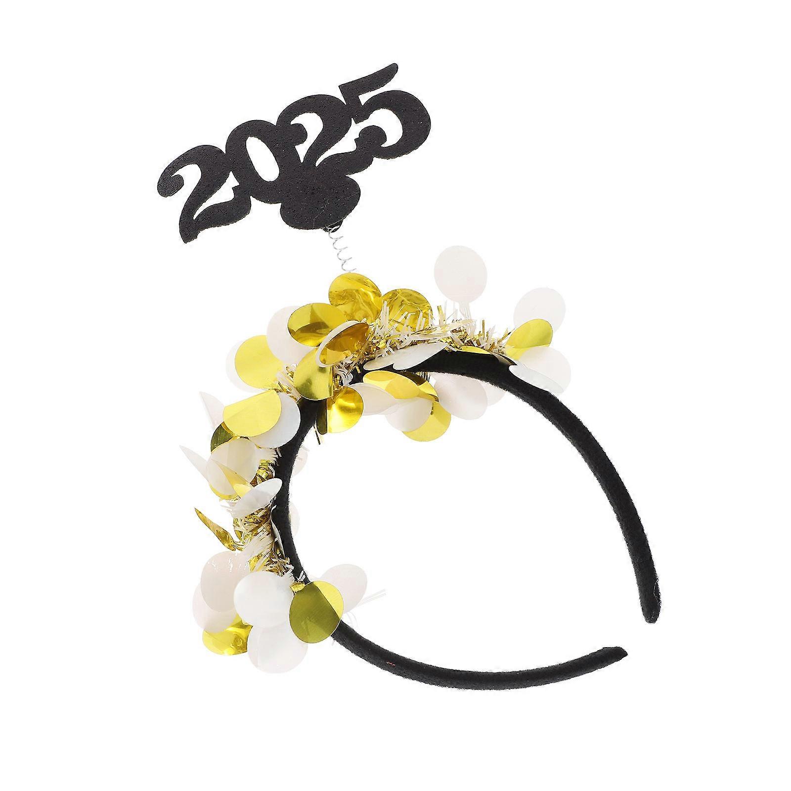 New Years Eve Headbands Iron Wire Deformation Resistant Festive Events 24.00X20.00X1.50cm 1Pcs