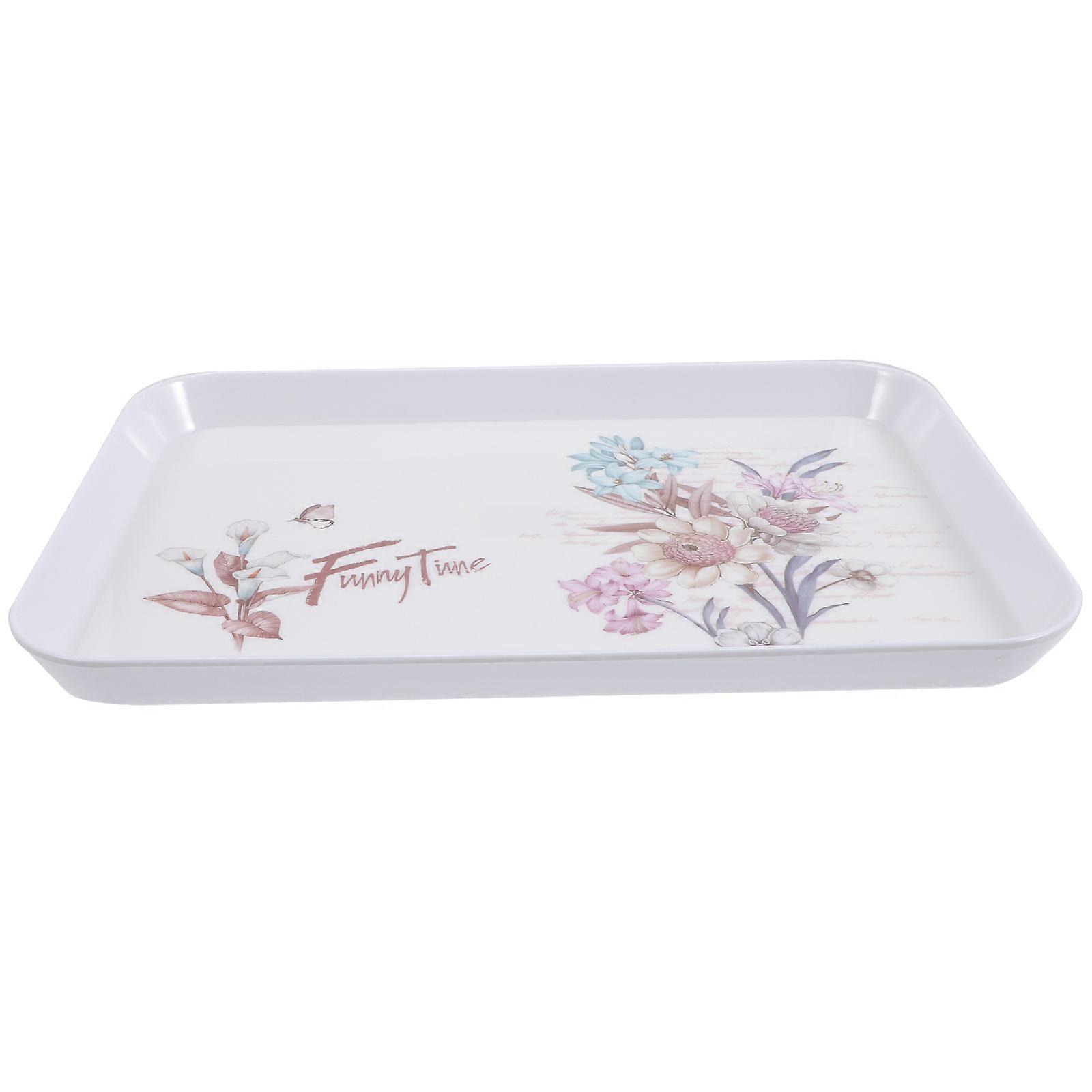 White Sushi Plate for Kitchen Use and Practical Food Display Dish 10.2 Inches