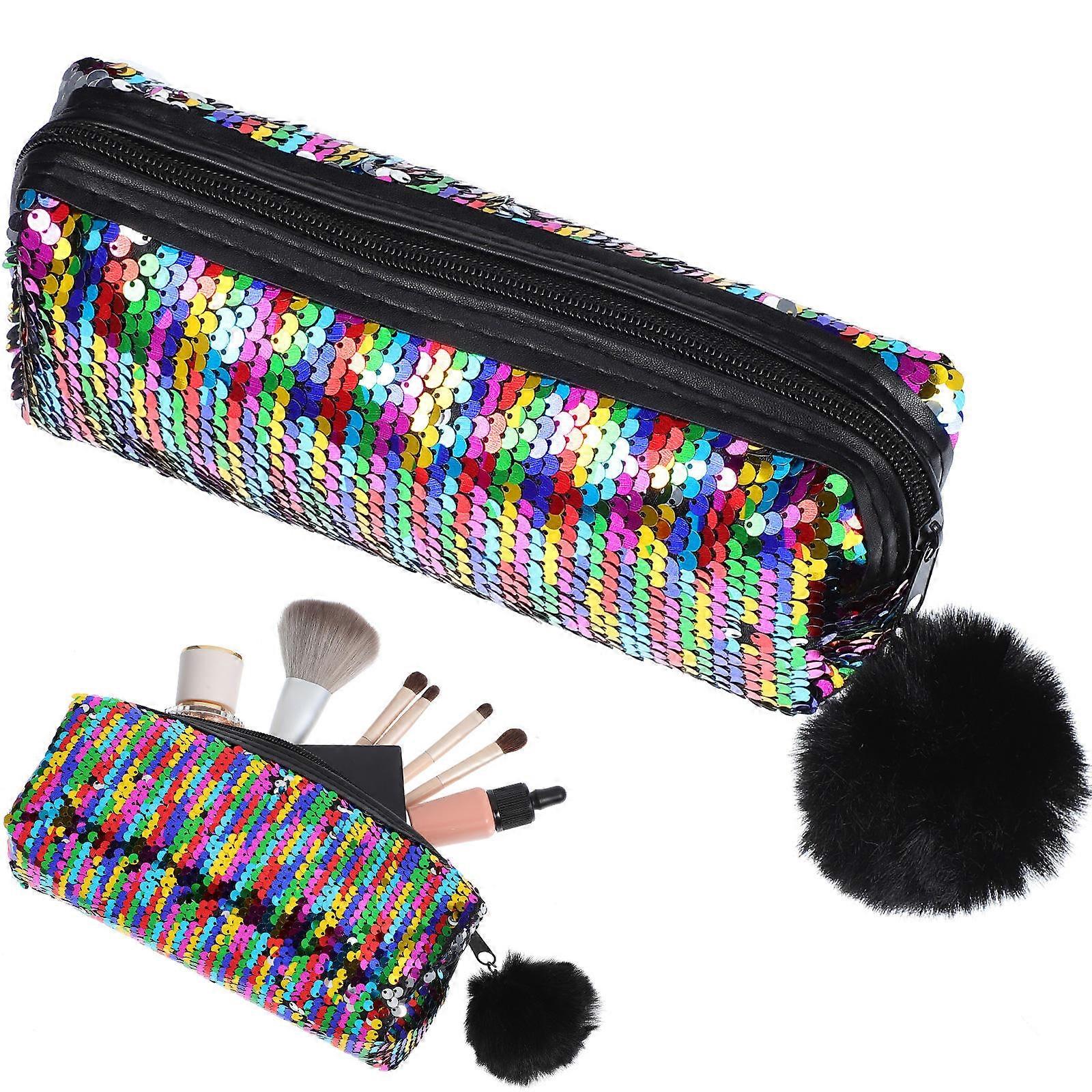 Here's a polished and professional product description for your **Mermaid Sequin Pencil Case Glitter Makeup Bag**:

 

**Mermaid Sequin Pencil Case –