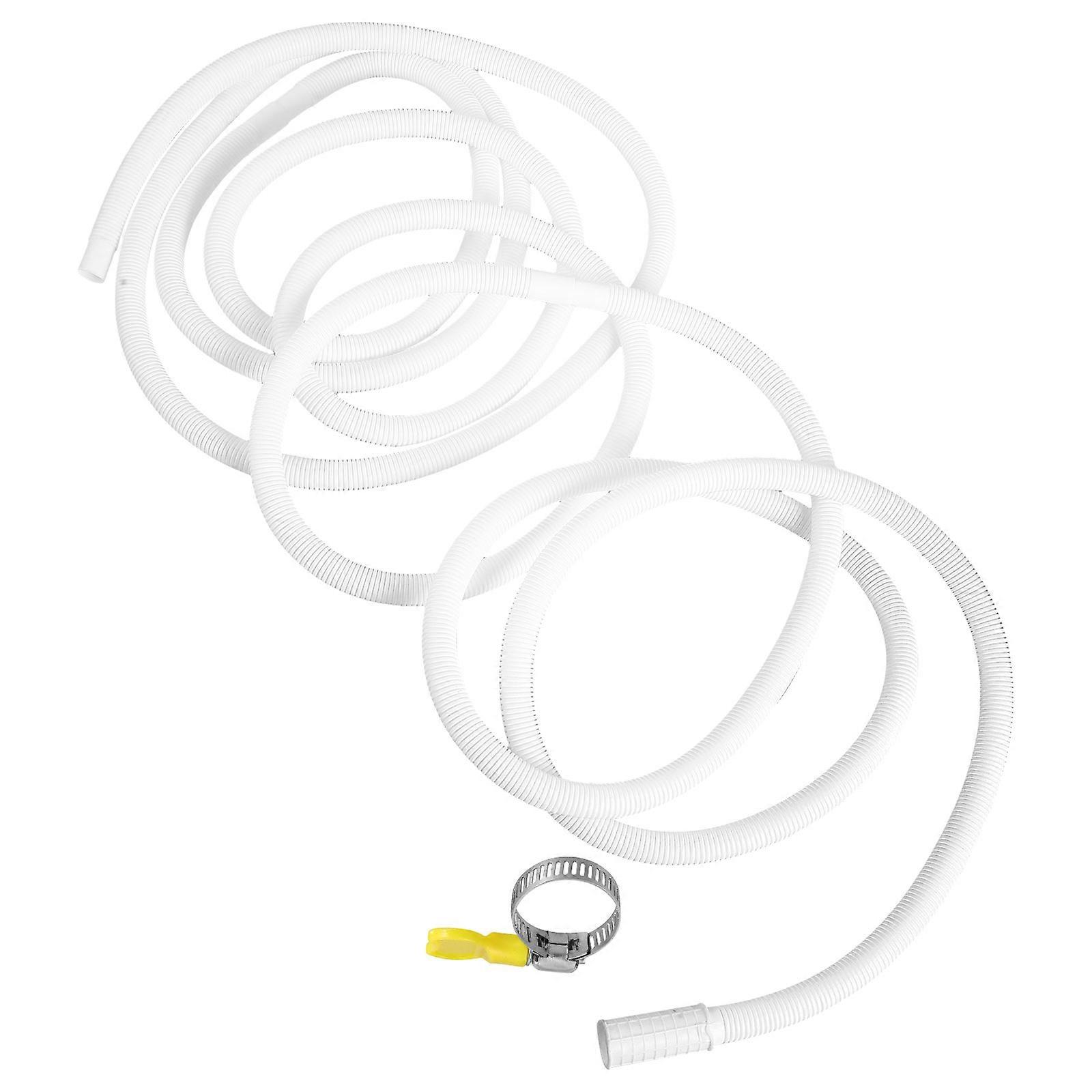 Portable AC Drain Hose for Air Conditioner Flexible PE Tube with Stainless Steel Clamp 1520mm