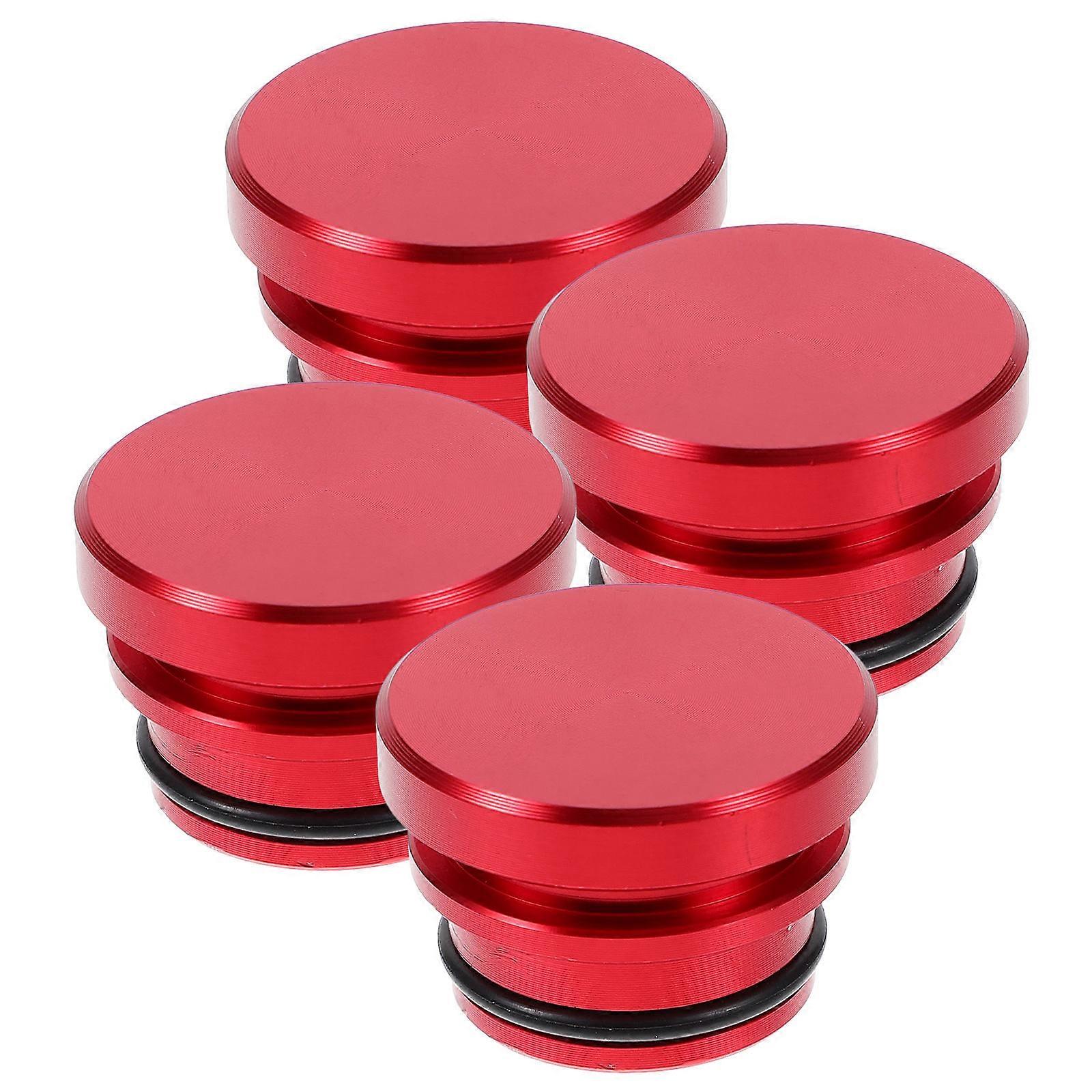 Lighter Plug Caps for Car Dust Protection Made of Aluminum Alloy Red Color Fits Most Cars