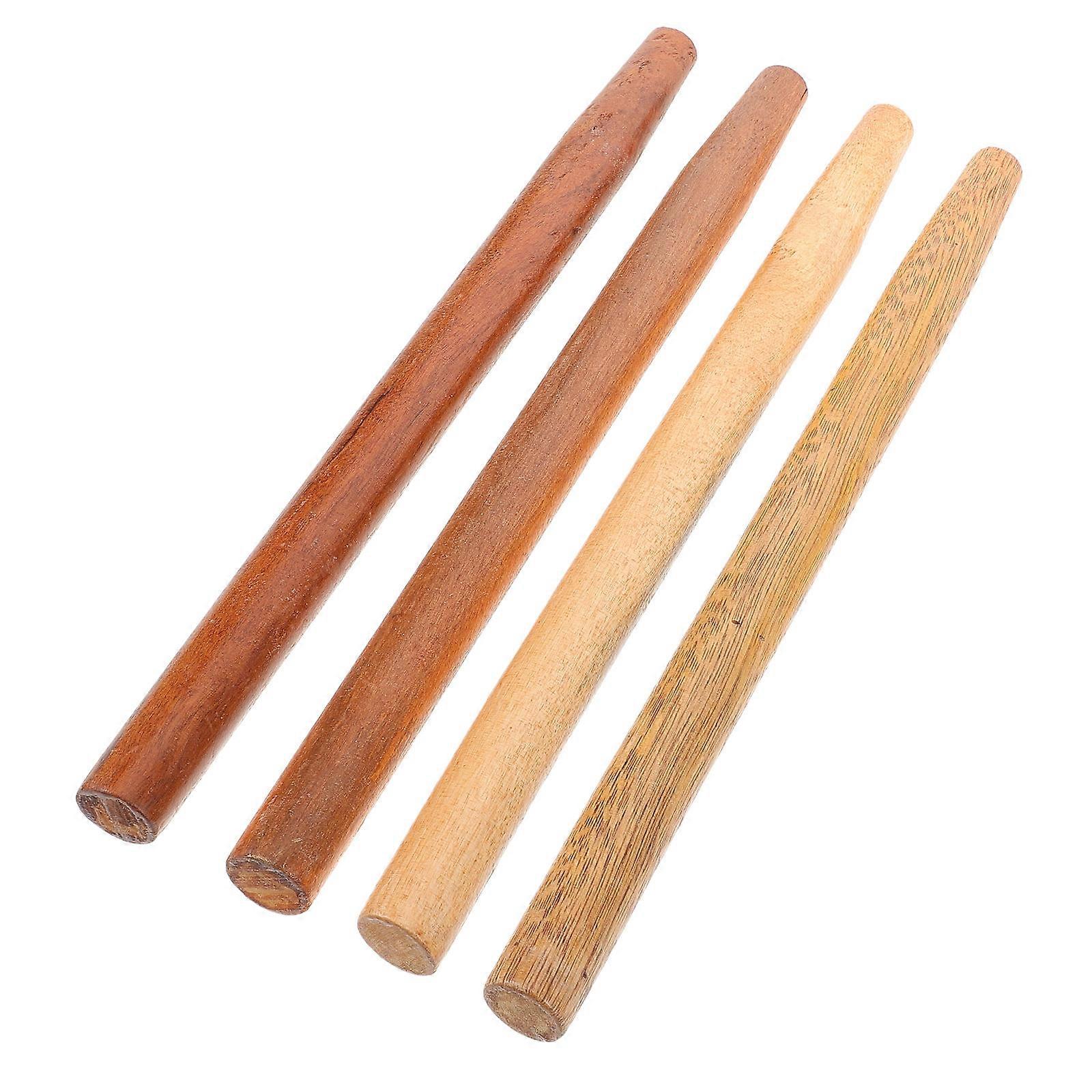 Universal Handle For Garden Tools Wooden Enhanced Comfort Long Handle Brown 39.50X2.10X2.10cm 4Pcs