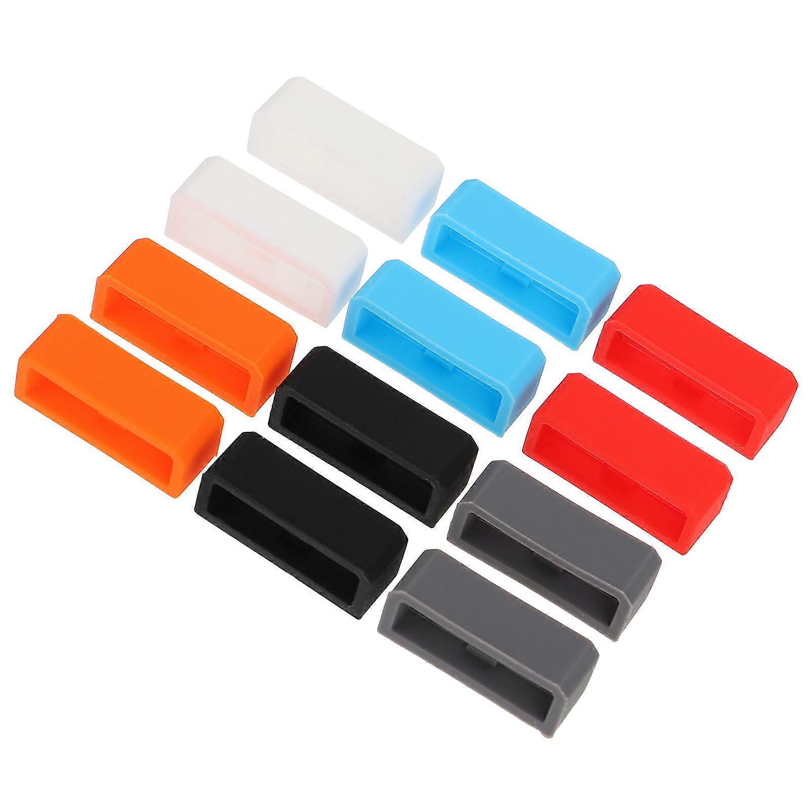 12Set Silicone Watch Strap Retainer Ring for Men Women Assorted Color Replacement for Broken Retainer