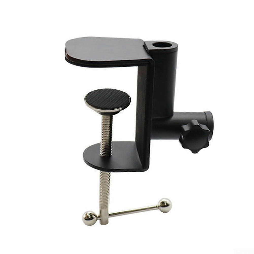 Metal Base Table I-Clip, Adjustable Cantilever Mount Clip for Microphone and Lamp, Desk Bracket Clamp in Black