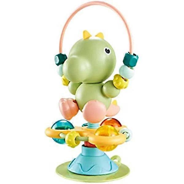 Jingling Baby Rattles - Unique Dinosaur Shape Baby Rattle with Suction Cups and Twisting Suction Cup - High Chair Toy