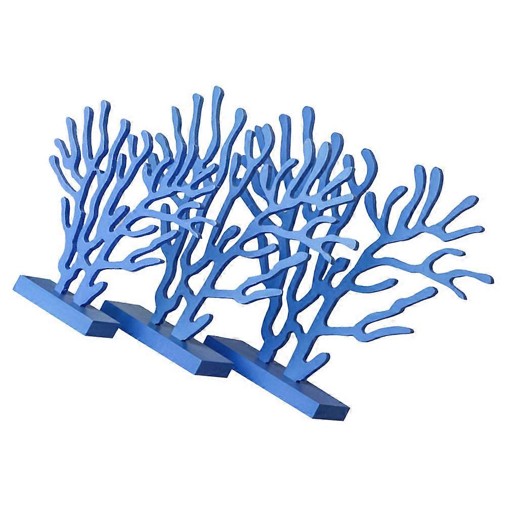 Blue Plastic Coral Statue for Decor Adding Festival Atmosphere to Parties and Holidays 1 Set