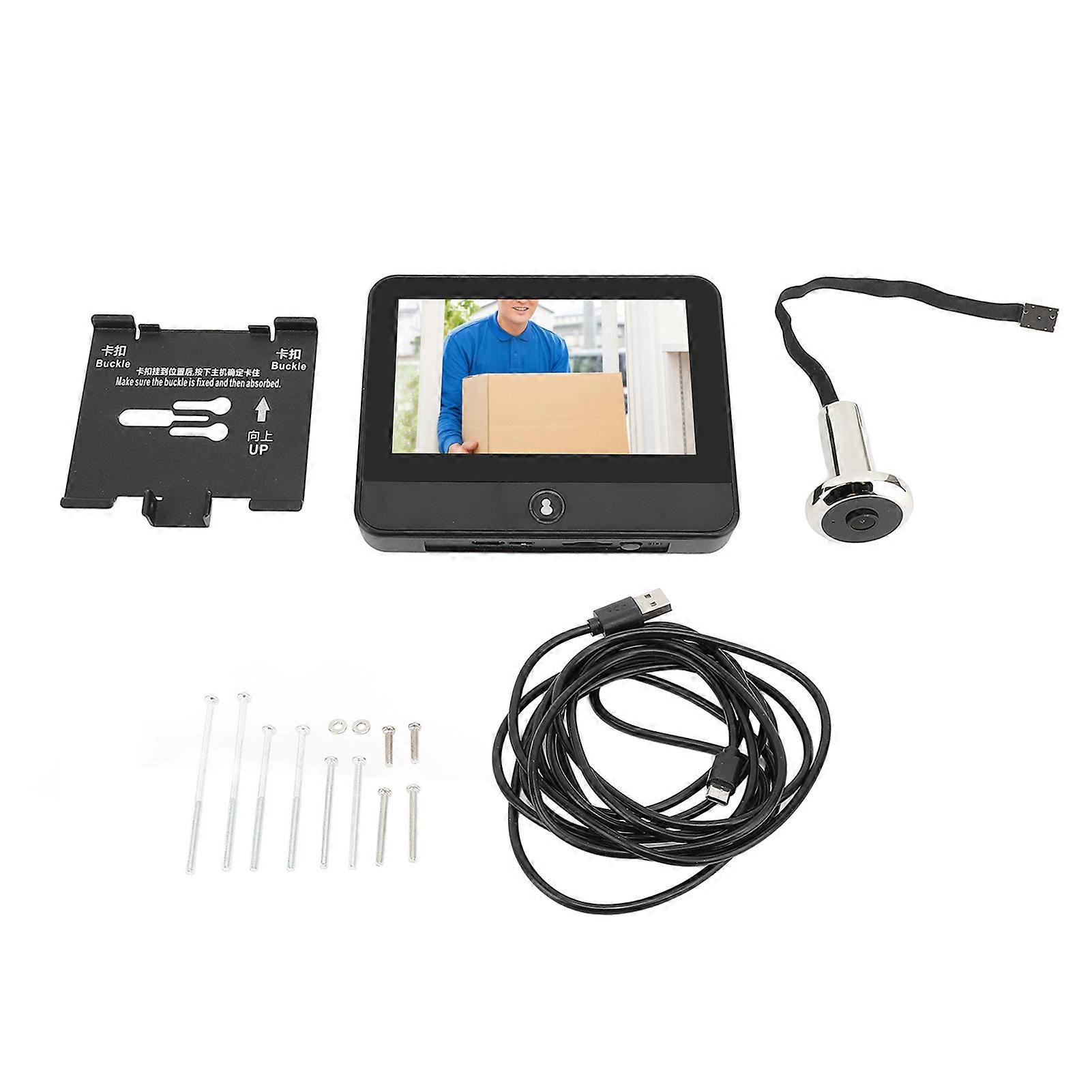 Door Viewer Camera 1080P HD Peephole Camera 4.3 Inch Display Screen WiFi Connection Electronic Video Doorbell