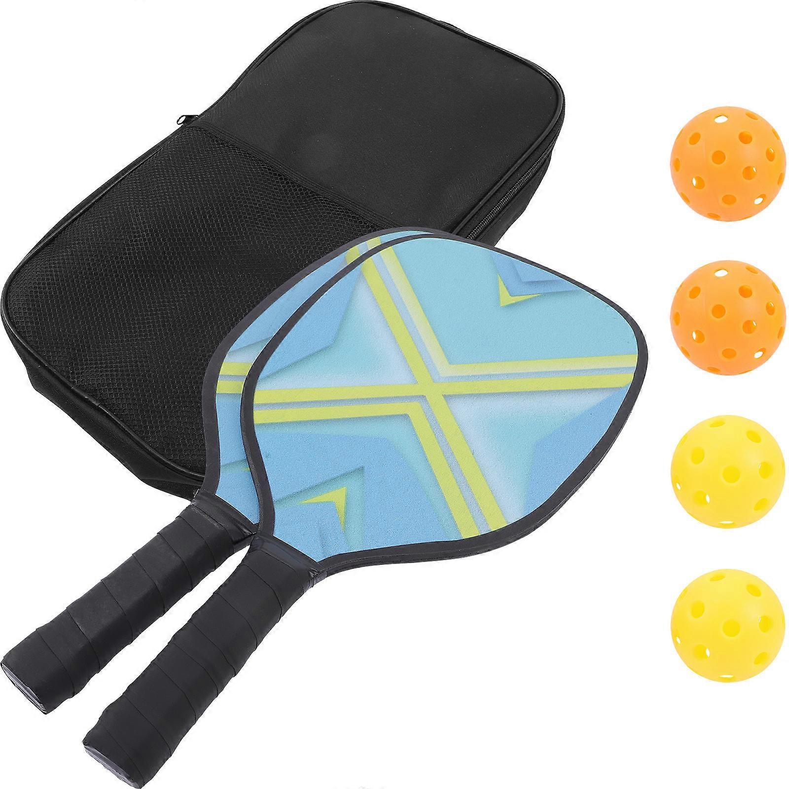 Pickleball Paddles Training Set for Outdoor Sports with Durable Anti-skid Handle in Yellow Color 1 Set