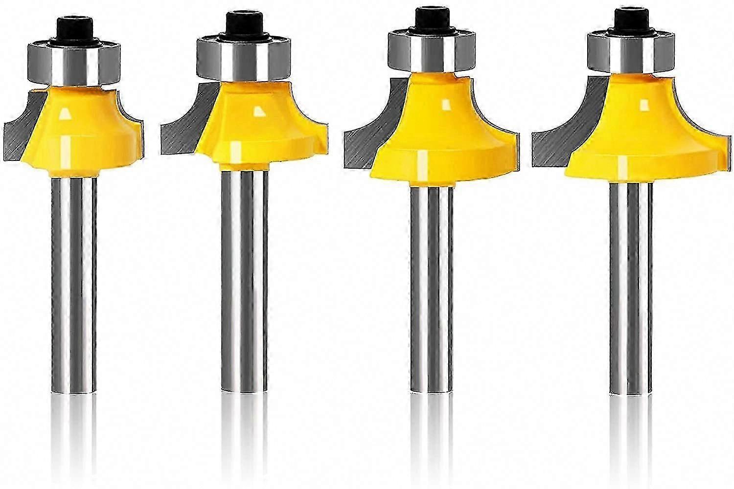 Rounding Router Bit 4PCS for Woodworking Corner Radius Edging Tool Carpenter Tools