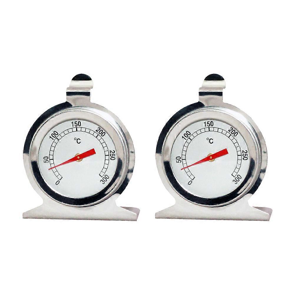 Stainless Steel Oven Temperature Thermometer 2Pcs Baking Monitoring Tool For Chefs Home Cooking Simple Design Round Dial