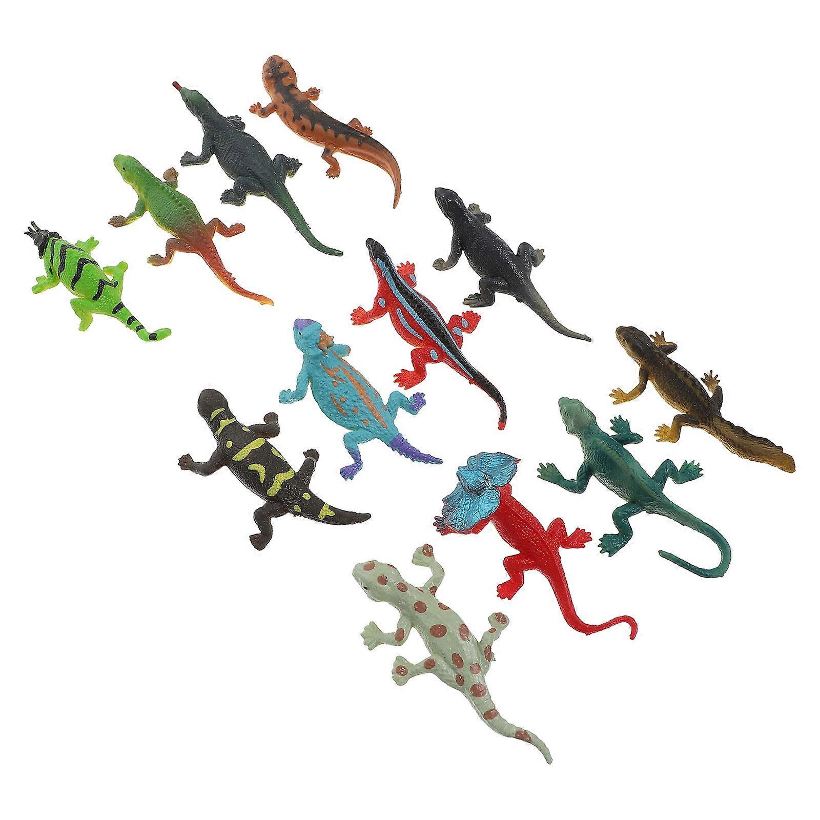 12pcs Realistic Lizard Reptile Models Educational Safe Non Toxic Play Figures for Learning and Decoration