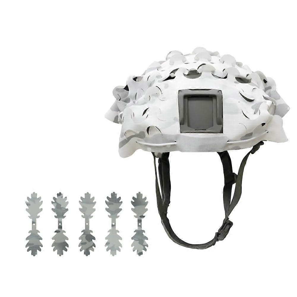 Tactical Helmet Cover With Drawstring, One-Piece Camouflage For Camo Hunting And CS, Army Green Or White, Helmet Not Included