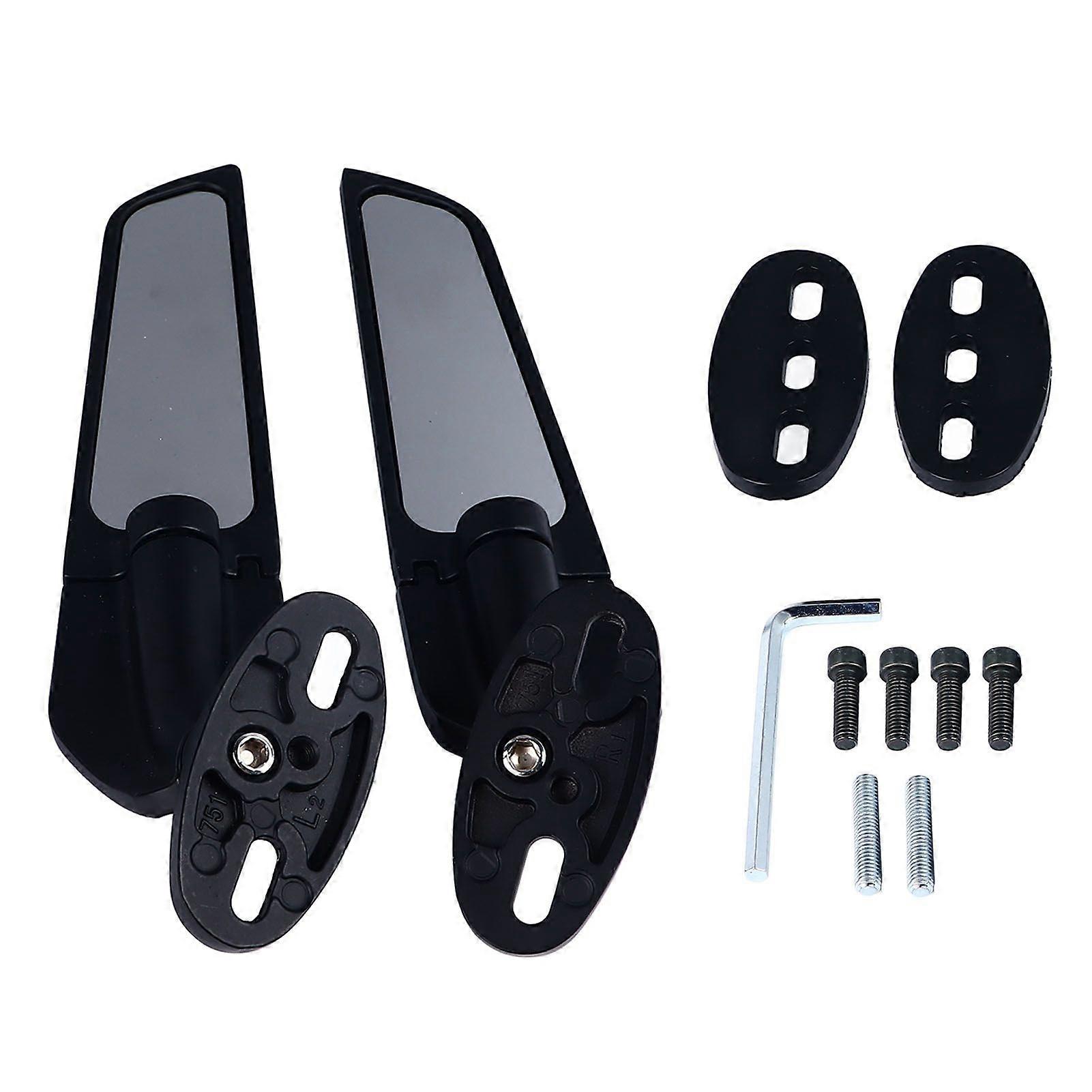 Motorcycle side mirror 2pcs wide vision for handlebar