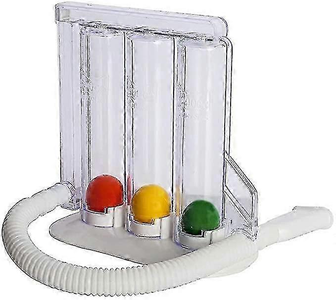 Deep Breathing Lung Exerciser - Système de mesure d’exercice de respiration transparent à trois balles | Lavable et hygiénique