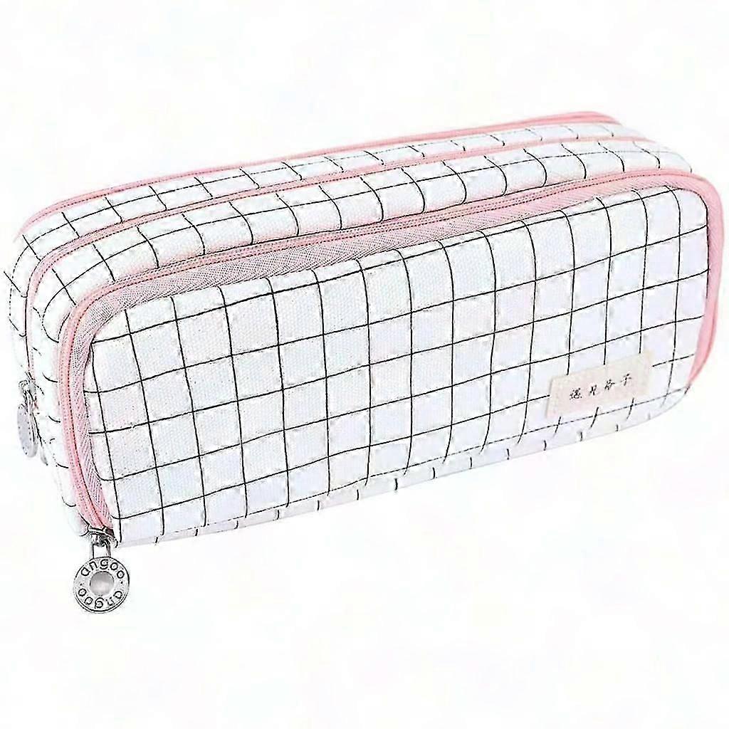 Large Student Pencil Case - Zippered Pouch for School Supplies & Makeup