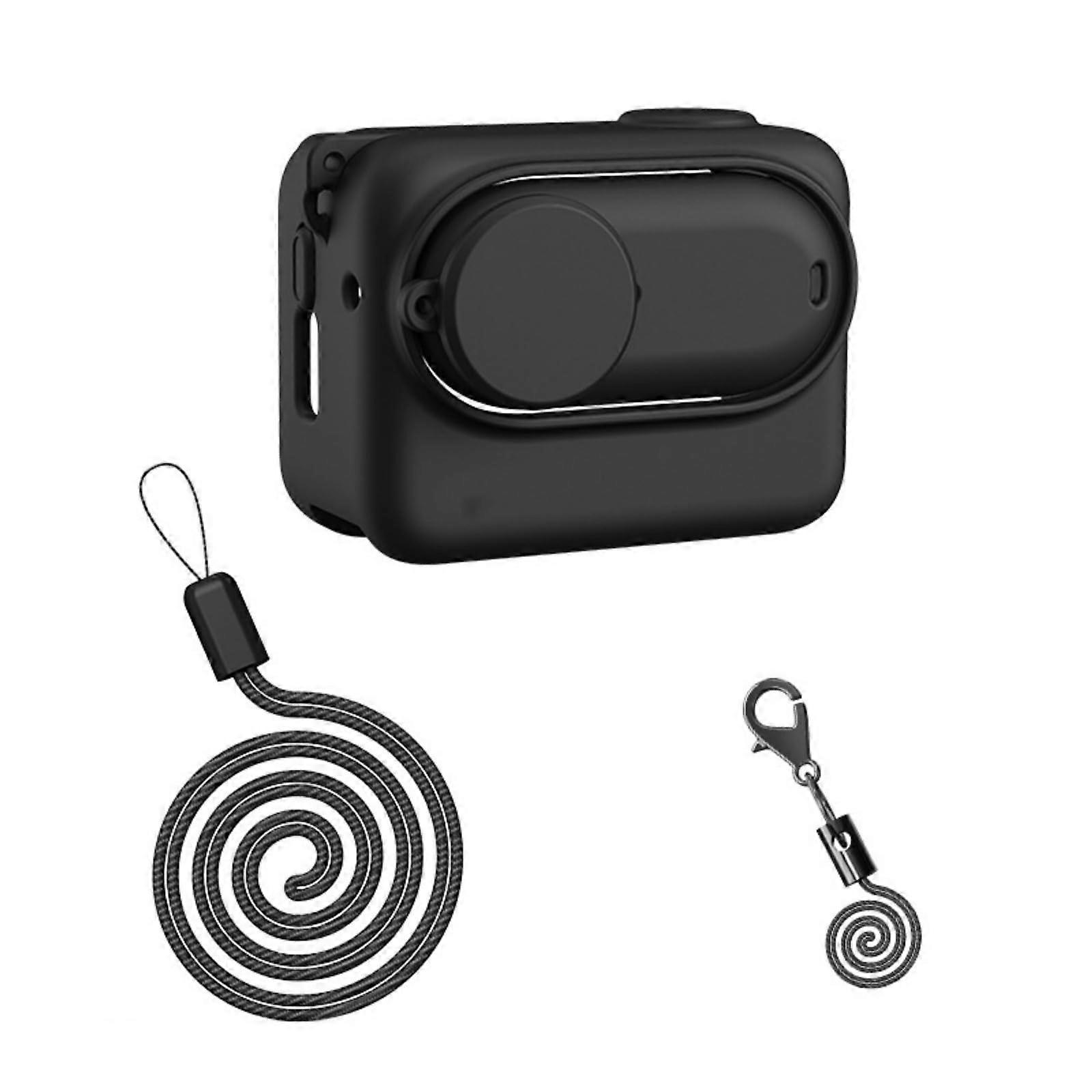 Action Camera Silicone Case with Quick Release Base Cutout for 360 GO 3S, Durable Protective Cover, Lightweight Design