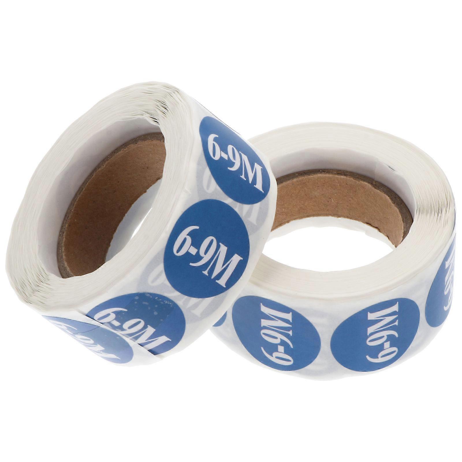 Size Tags For Baby Clothing With Standard Print Adhesive Labeling Square Design 2 Rolls