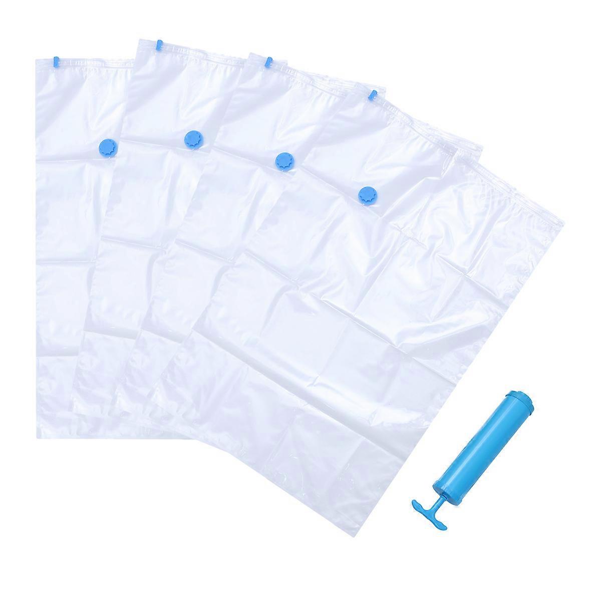 Compressed Vacuum Storage Bag for Space Saving 4Pcs Transparent Organizer Set