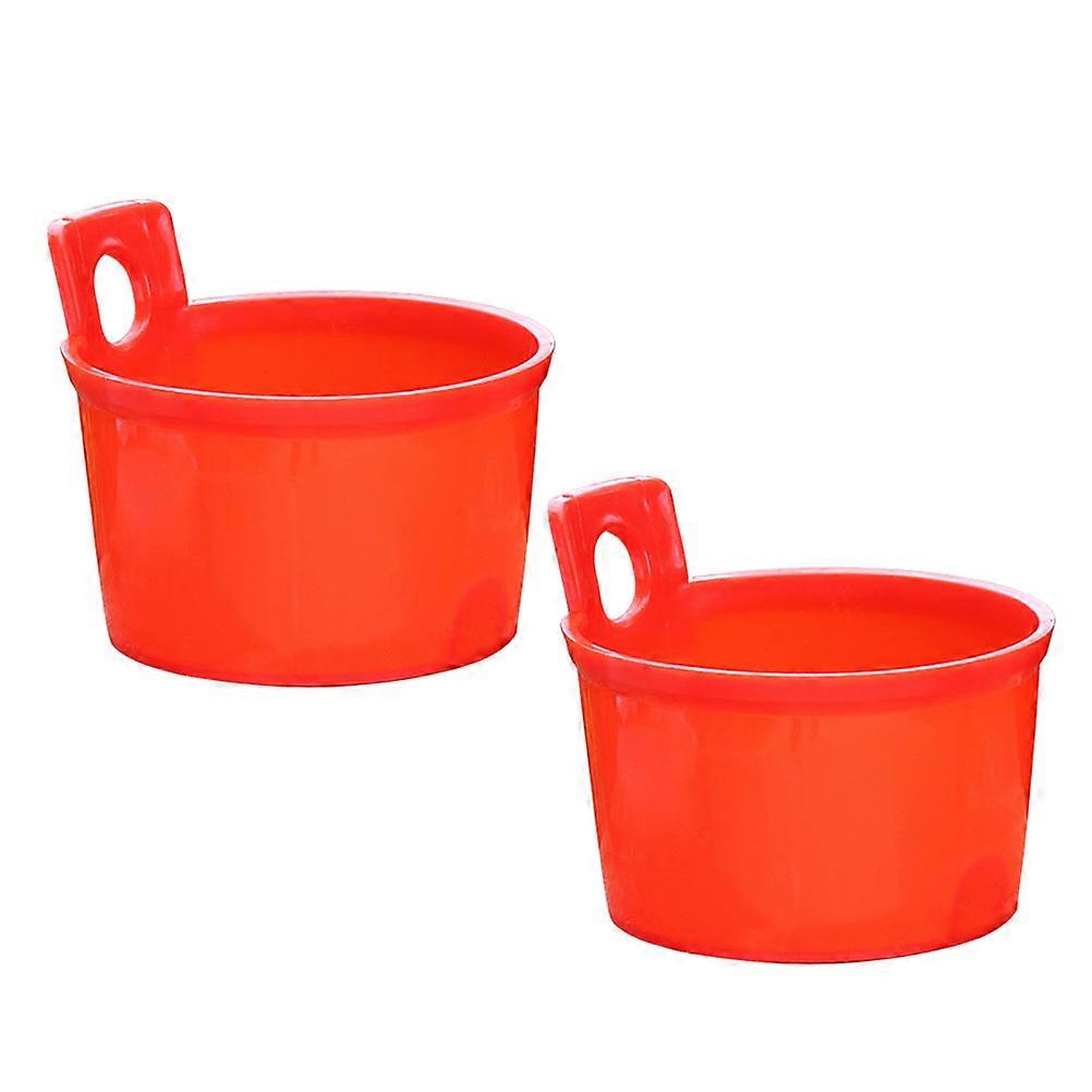 Sturdy Water Bailer 2Pcs Water Scooper With Handle Designed For Gardeners Red Color Multi-purpose Usage