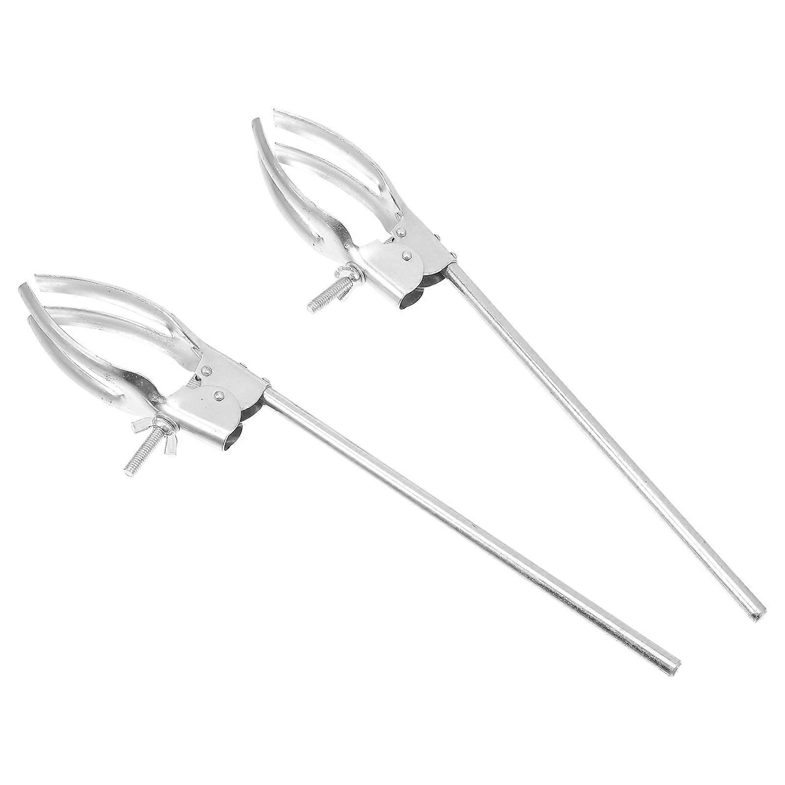 2pcs Condensing Tube Tongs Beaker Clamp Flask Clip for Lab Experiments and Condenser Holding