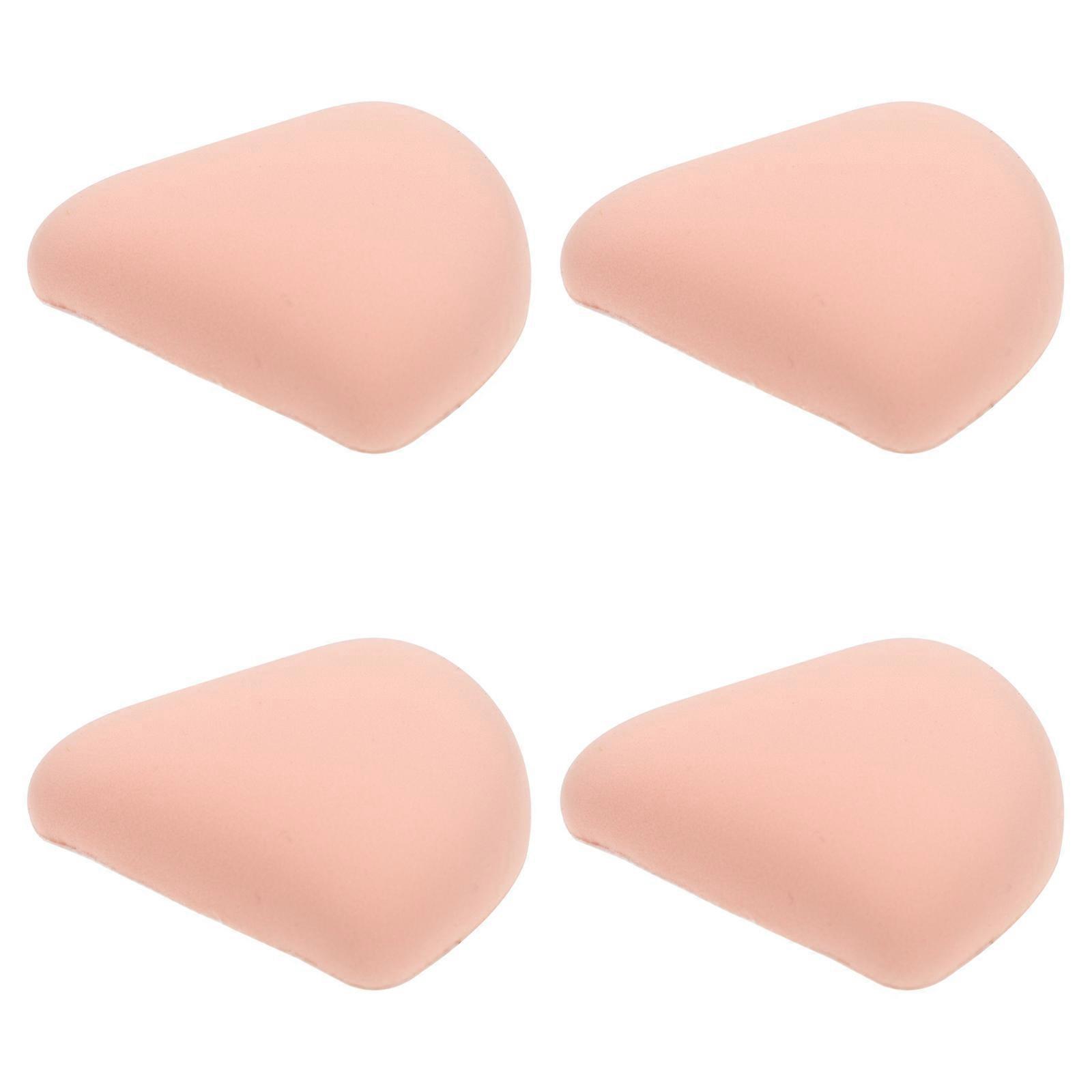 Pink Handheld Makeup for Perfect Application Made of Durable PU Sponge 4 Pieces