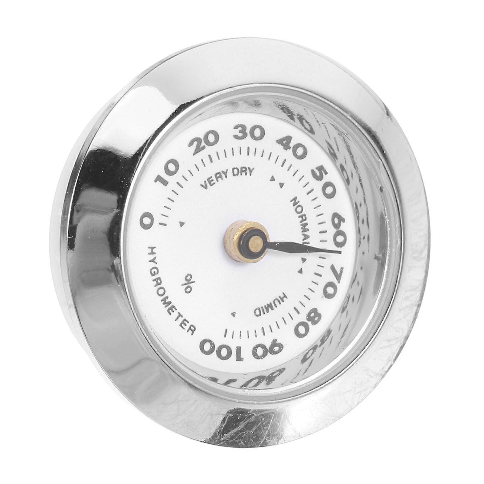 Cigar Hygrometer for Humidor Small Analog Metal Hygrometer for Instrument with Accurate Readings