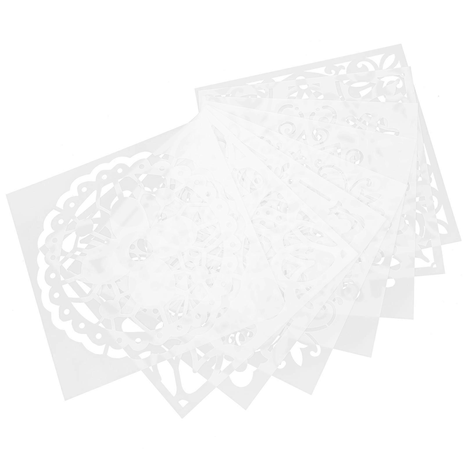 Pack Of 8 Premium Mandala Painting Stencils For Crafting With Reusable Hollow Out Design Ideal For Wall Decor 15x15x0.25cm