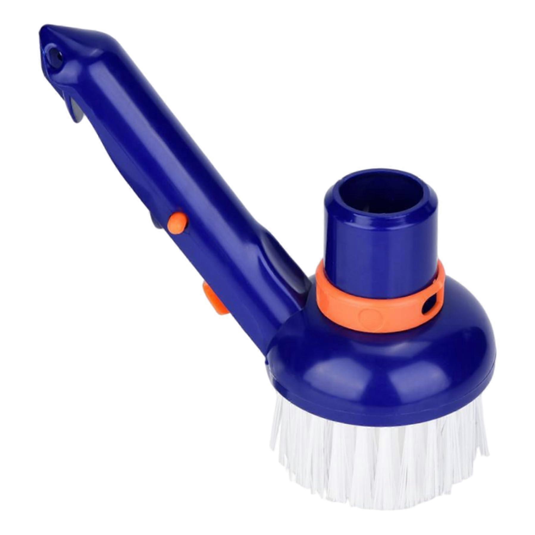 Pool corner brush, Adjustable pool vacuum brush with angled bristles for corners, steps, stairs, spas, and whirlpools, corner, vacuum attachment.