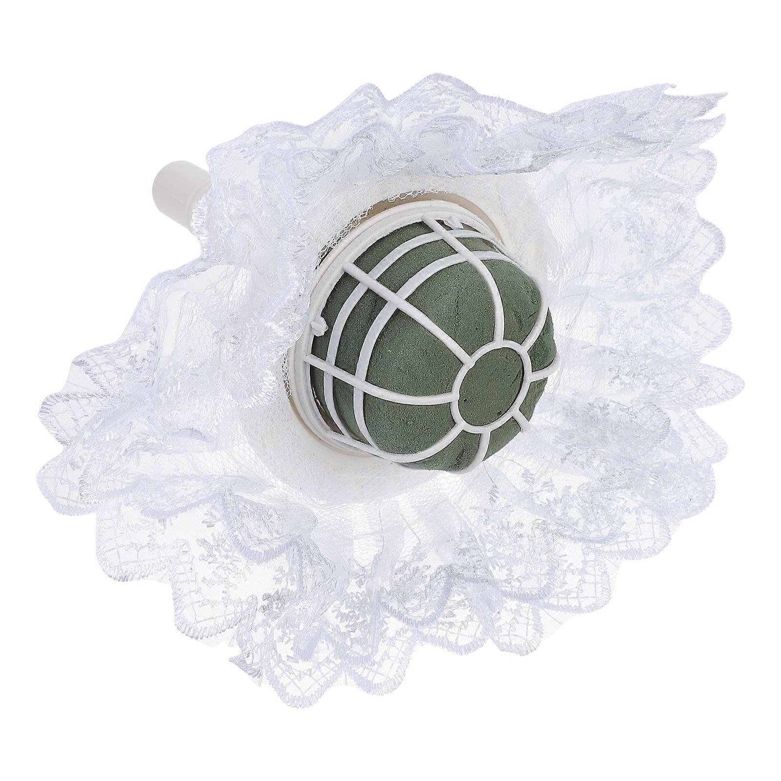 מחזיק זר פרחי כלה ידית לסידור פרחים עם אספקת תחרה לחתונה