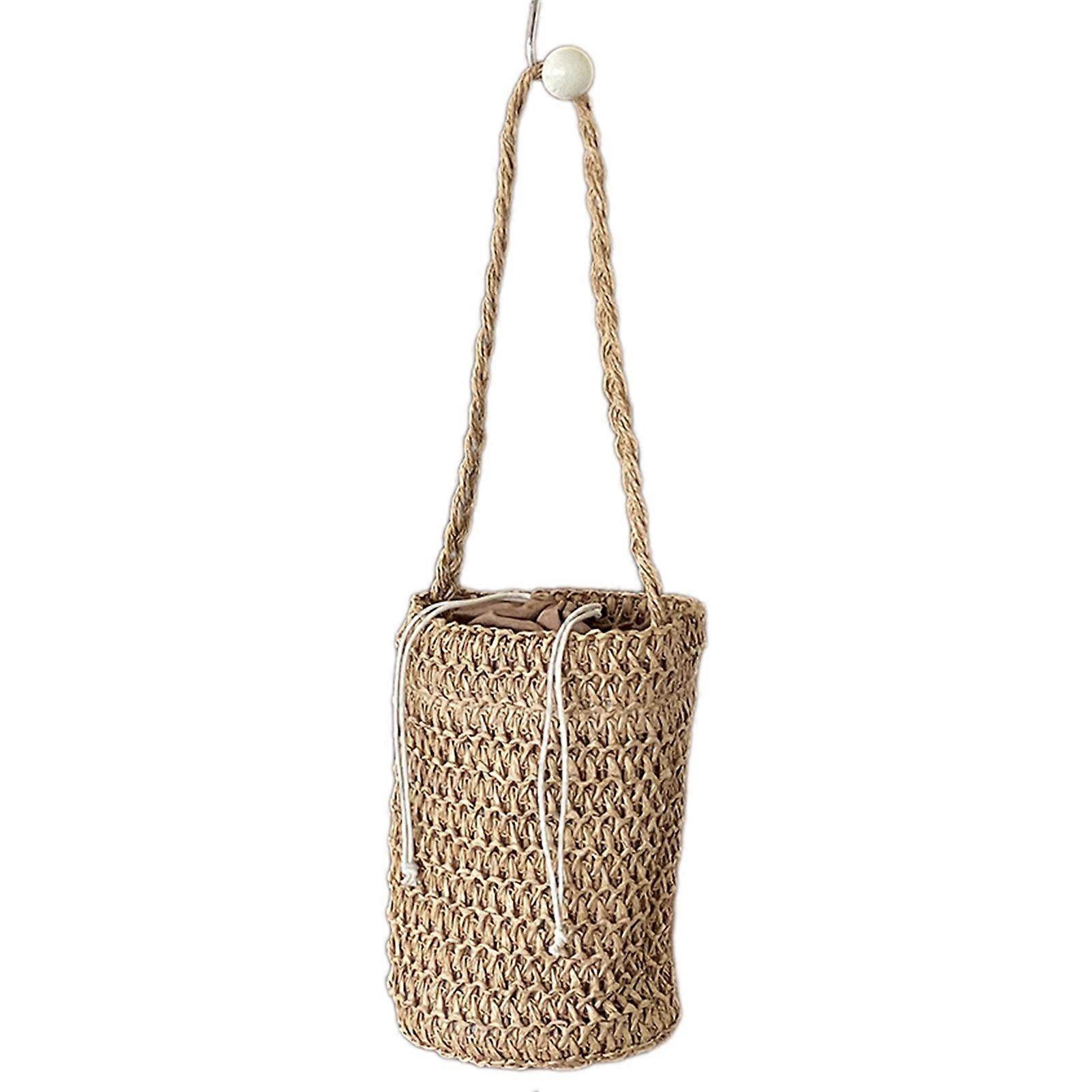 Woven Beach Bags Ladies Summer Vacation Boho Style Beach Shoulder Bag with Top Handle for All Season
