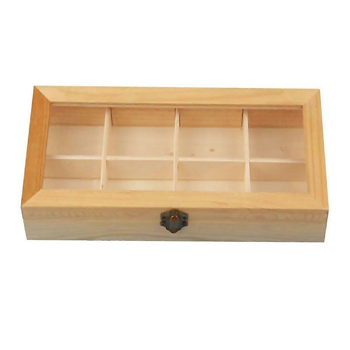 For 8compartment display cabinet wooden tea coffee rack storage box