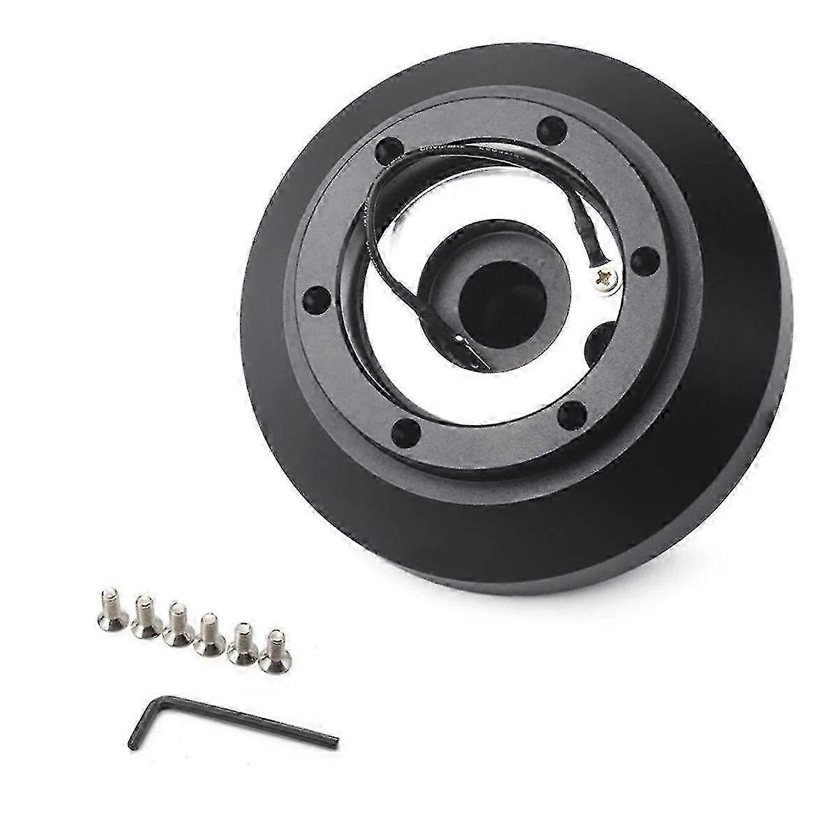 Aluminum Racing Steering Wheel with Short Hub Adapter Kit for  E30 3 Series & 5 Series 318i 325i 528e - Lightweight & Performance Upgrade