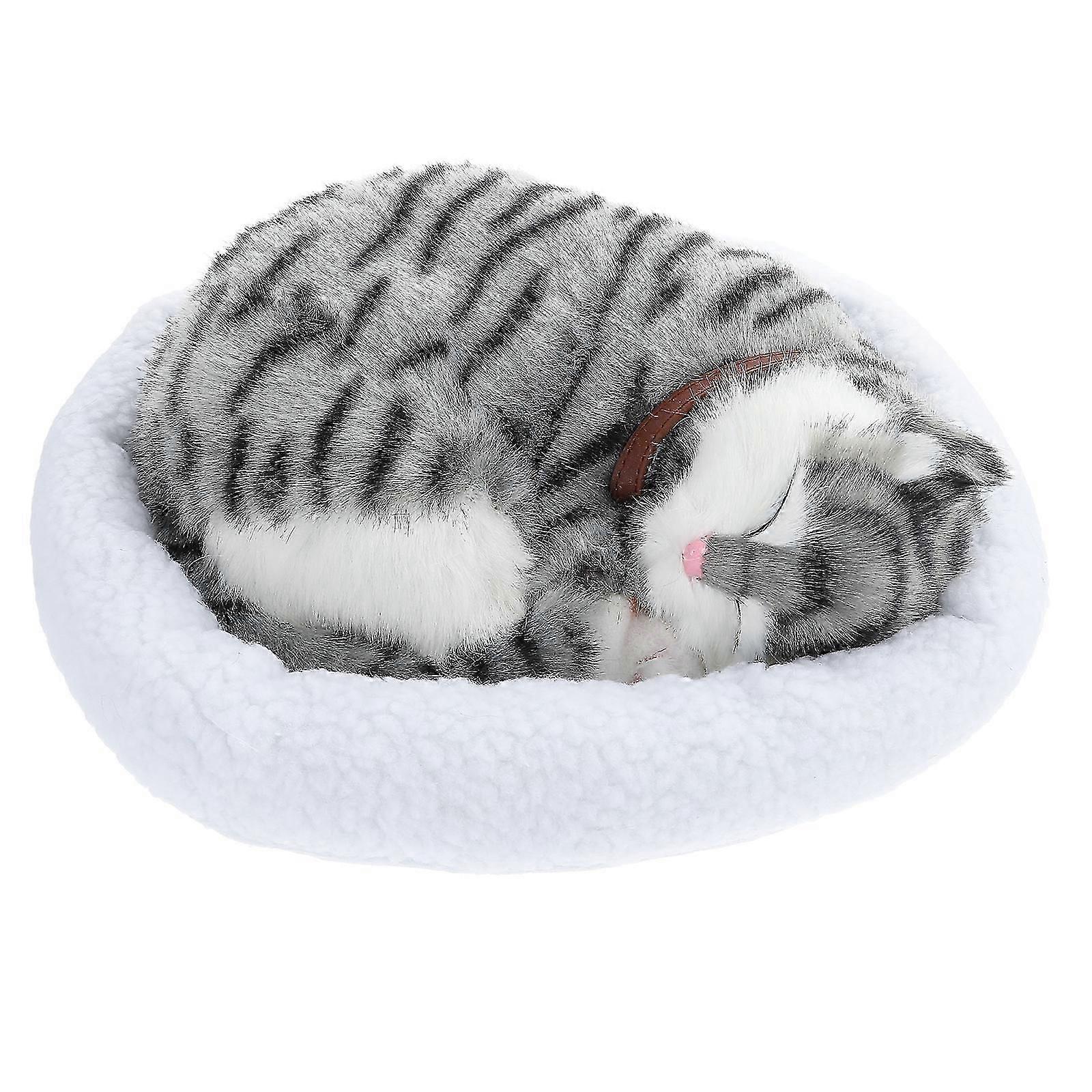 Realistic Sleeping Cat Decoration Lovely Home Ornament Photography Prop