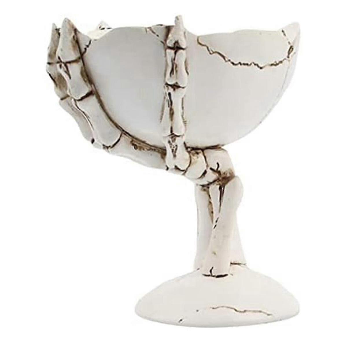 هالوين حلوى السلطانيات الهيكل العظمي اليدين حلوى طبق الراتنج الجمجمة السلطانية ريفي هالوين تقديم طبق Skel