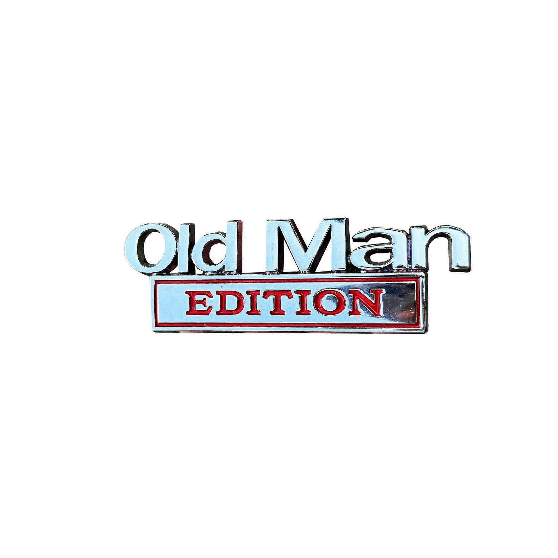 Old Man Edition Car Emblem 3D Metal Sticker BadgeFunny Edition Nameplate Decal