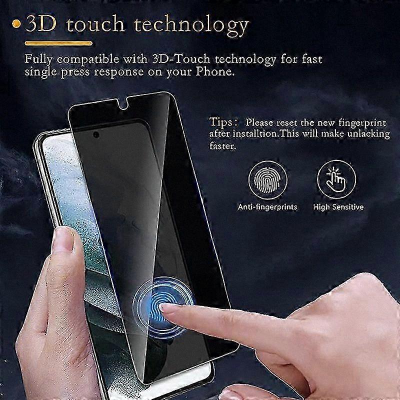 Privacy Tempered Glass Screen Protector for  Galaxy S23, Anti-Spy, Fingerprint Unlocking, Scratch-Resistant, High-Definition Display Guard