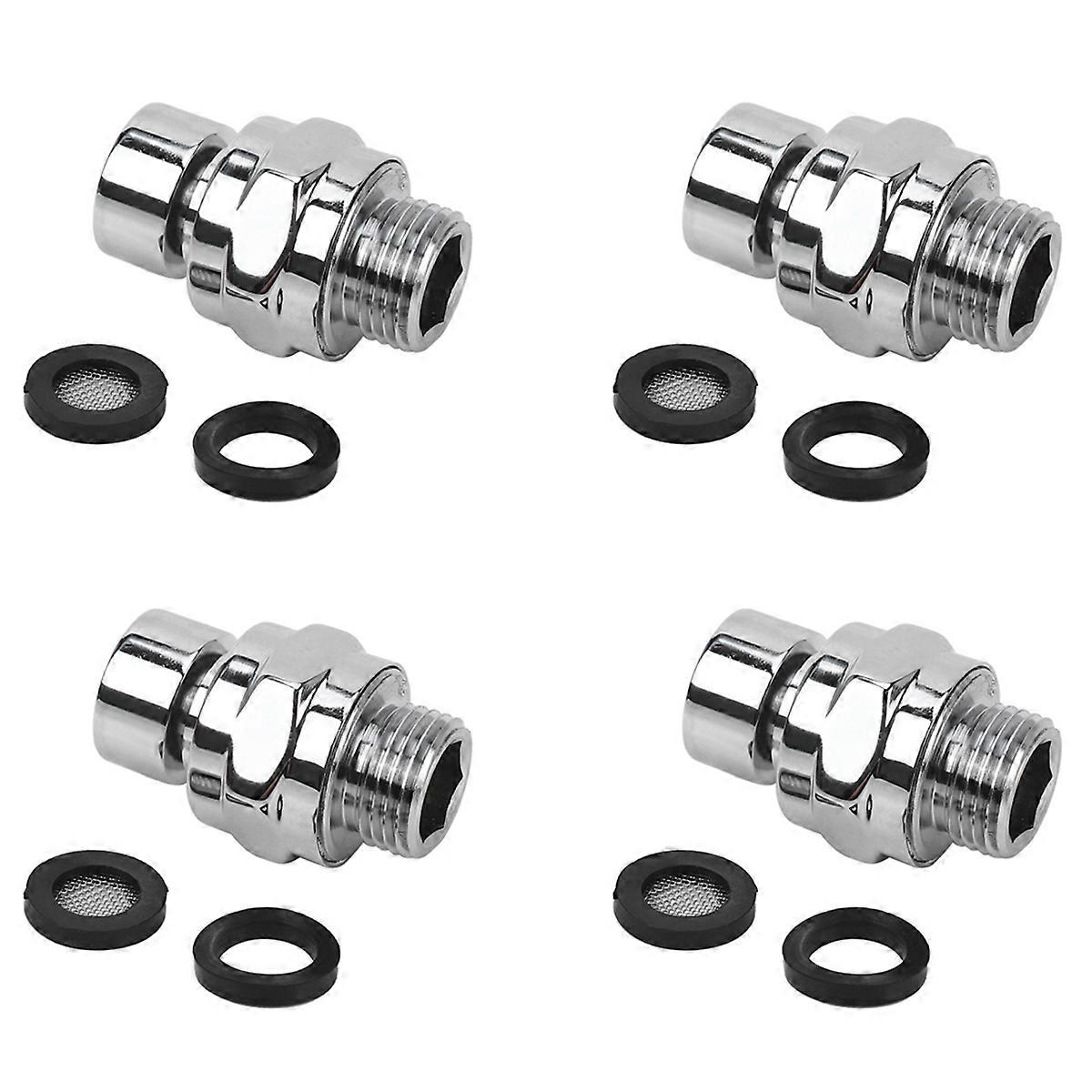 4X Brass Chrome Ball Joint Shower Arm Head Angle Adjustable Swivel Adapter