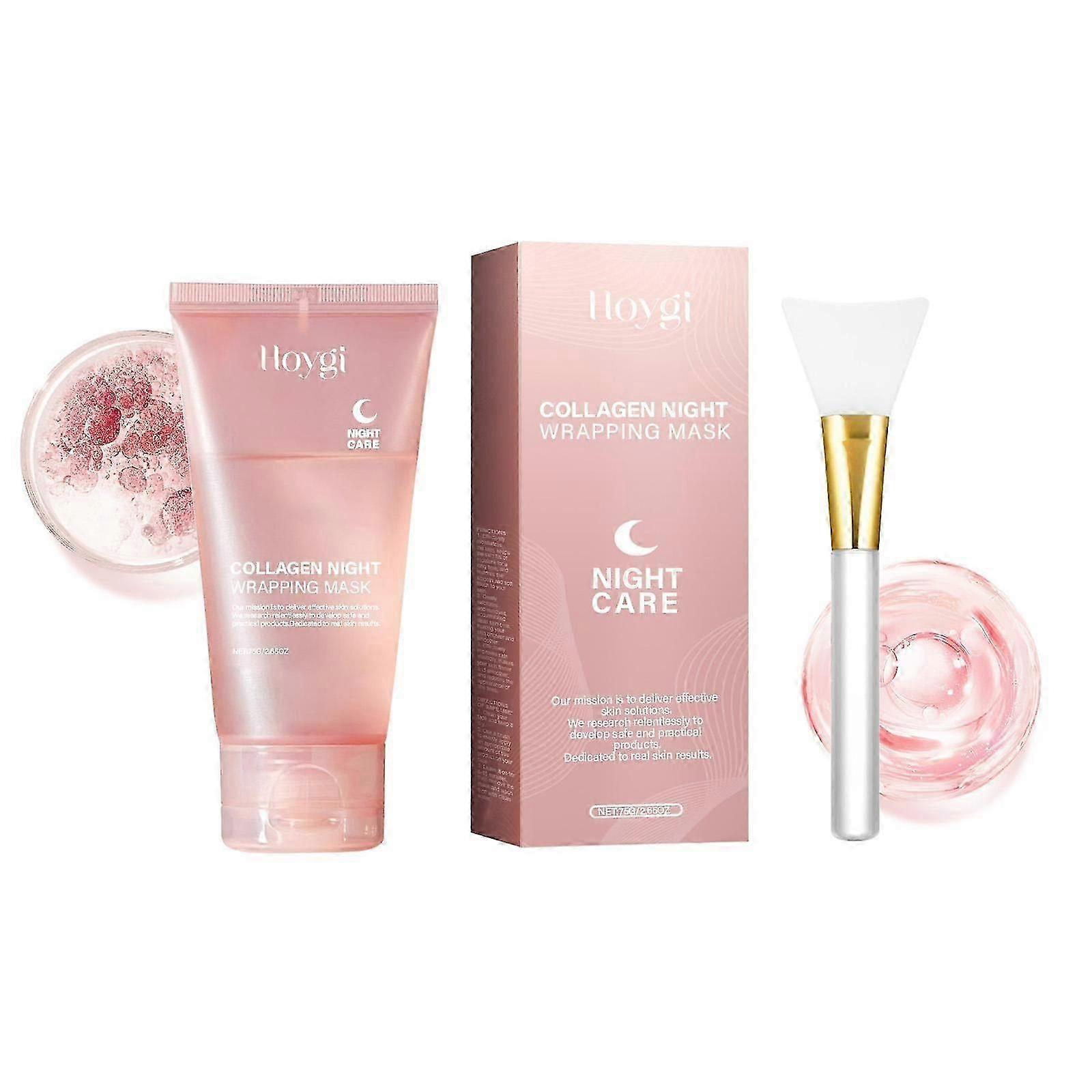 Collagen Peel-Off Mask with Scraper - Hydrating, Firming, and Blackhead Removal for Glowing Skin