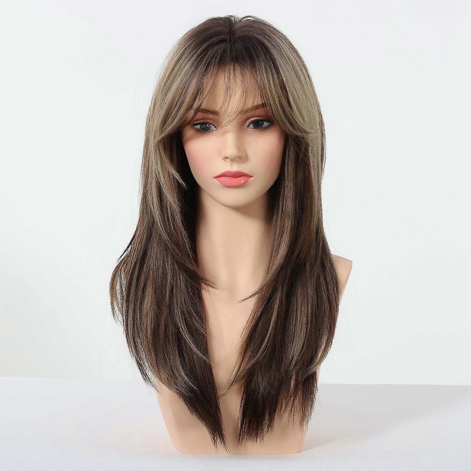 Layered Wolf Cut Brown Glueless Wig – Lightweight, Easy to Wear, and For Natural Everyday Looks