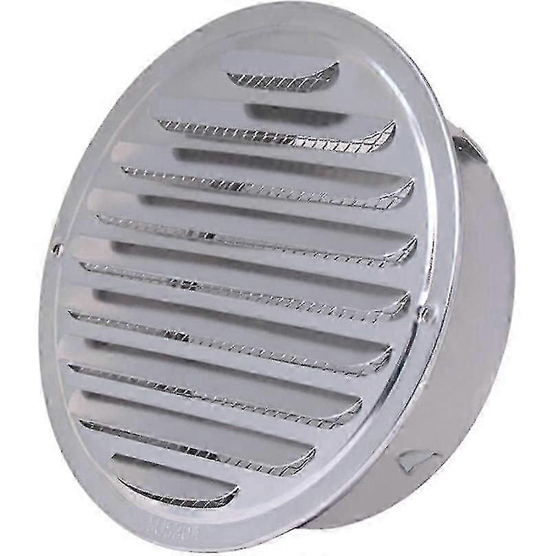 Ventilation grille, Stainless steel, 160 mm, Silver