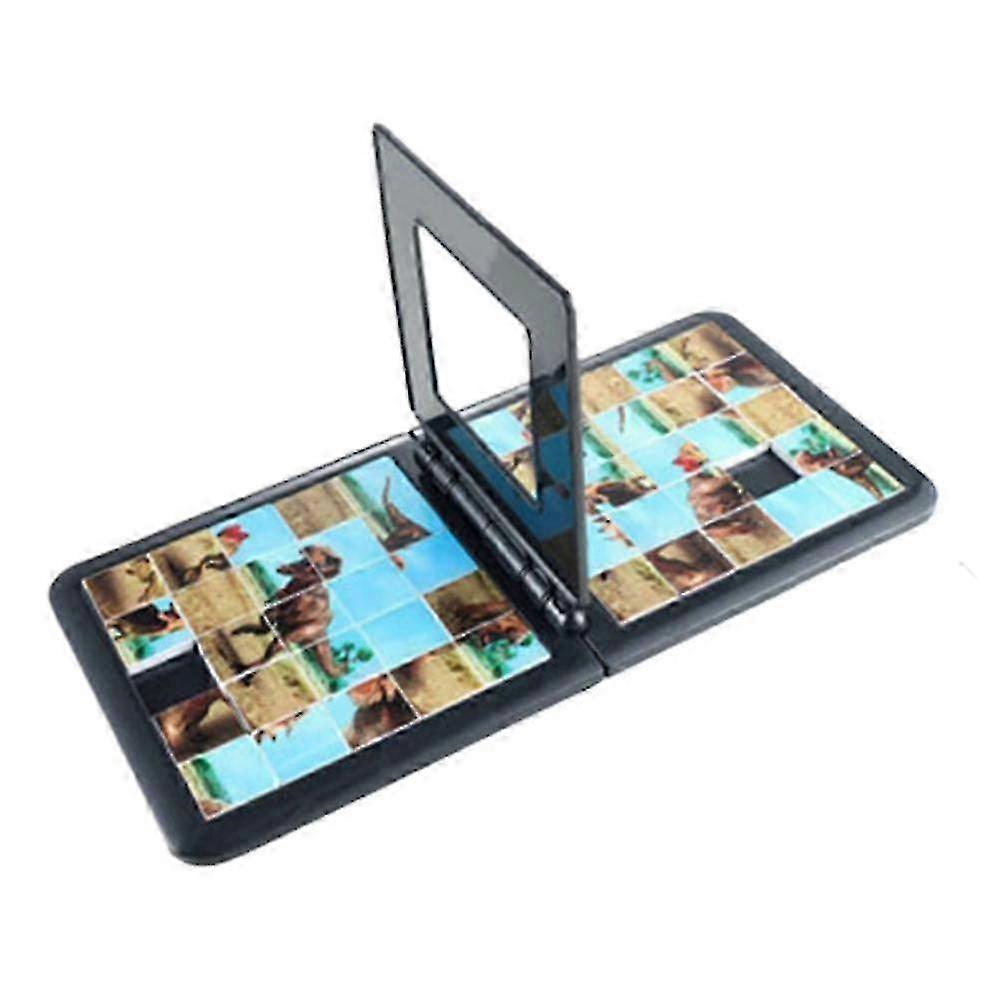 Portable Kids Race Game Color Puzzle Competitive Cube Toy Parent Ch...